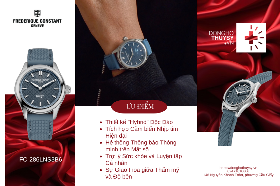 Đồng hồ Nữ Frederique Constant Horological Smartwatch-Ladies Vitality FC-286LNS3B6