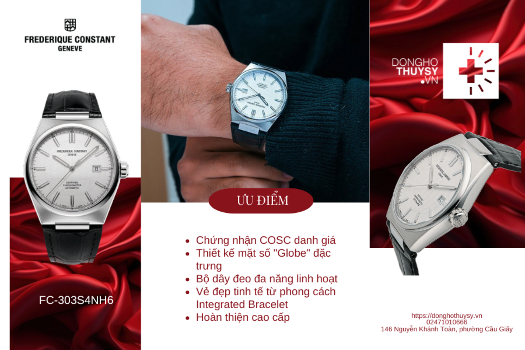 Đồng hồ Nam Frederique Constant Highlife – COSC FC-303S4NH6