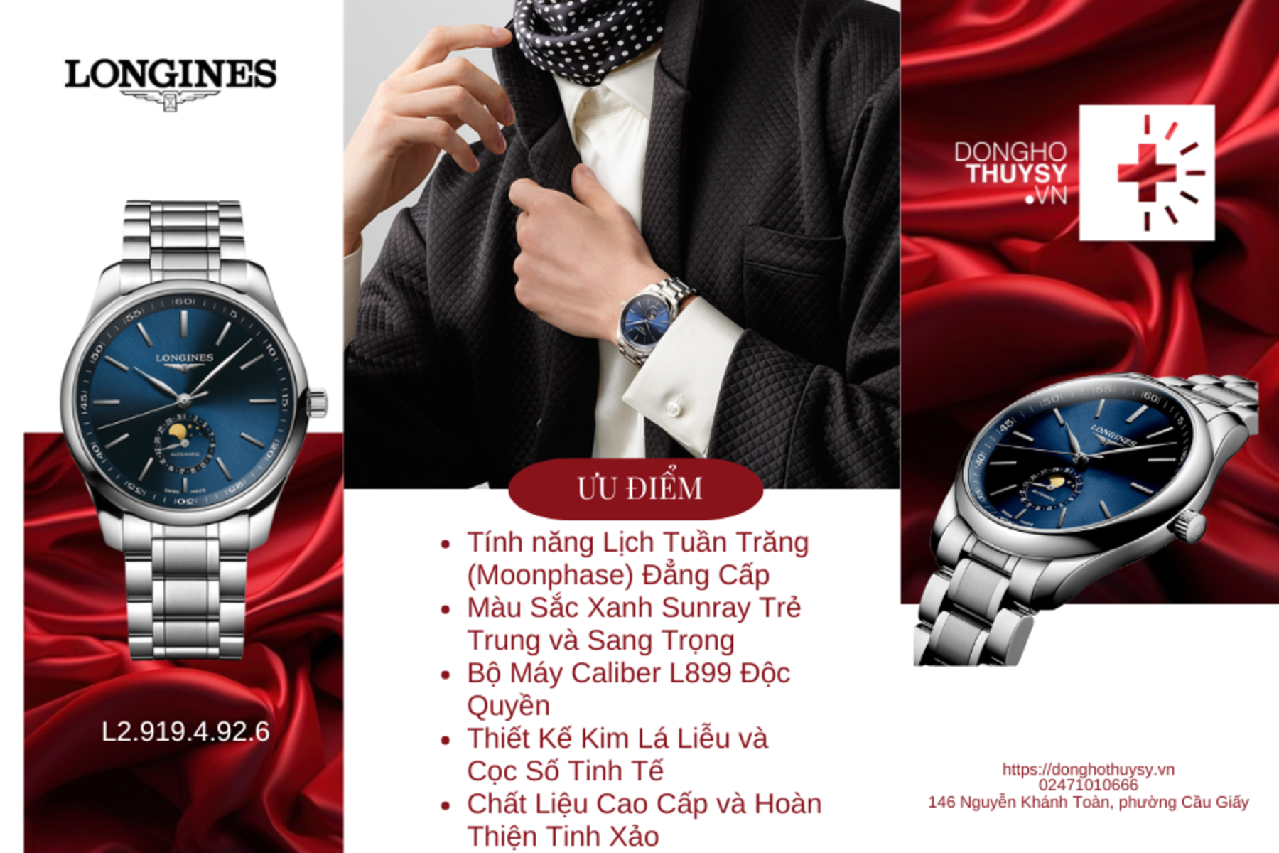 Đồng hồ Nam Longines The Longines Master Collection L2.919.4.92.6