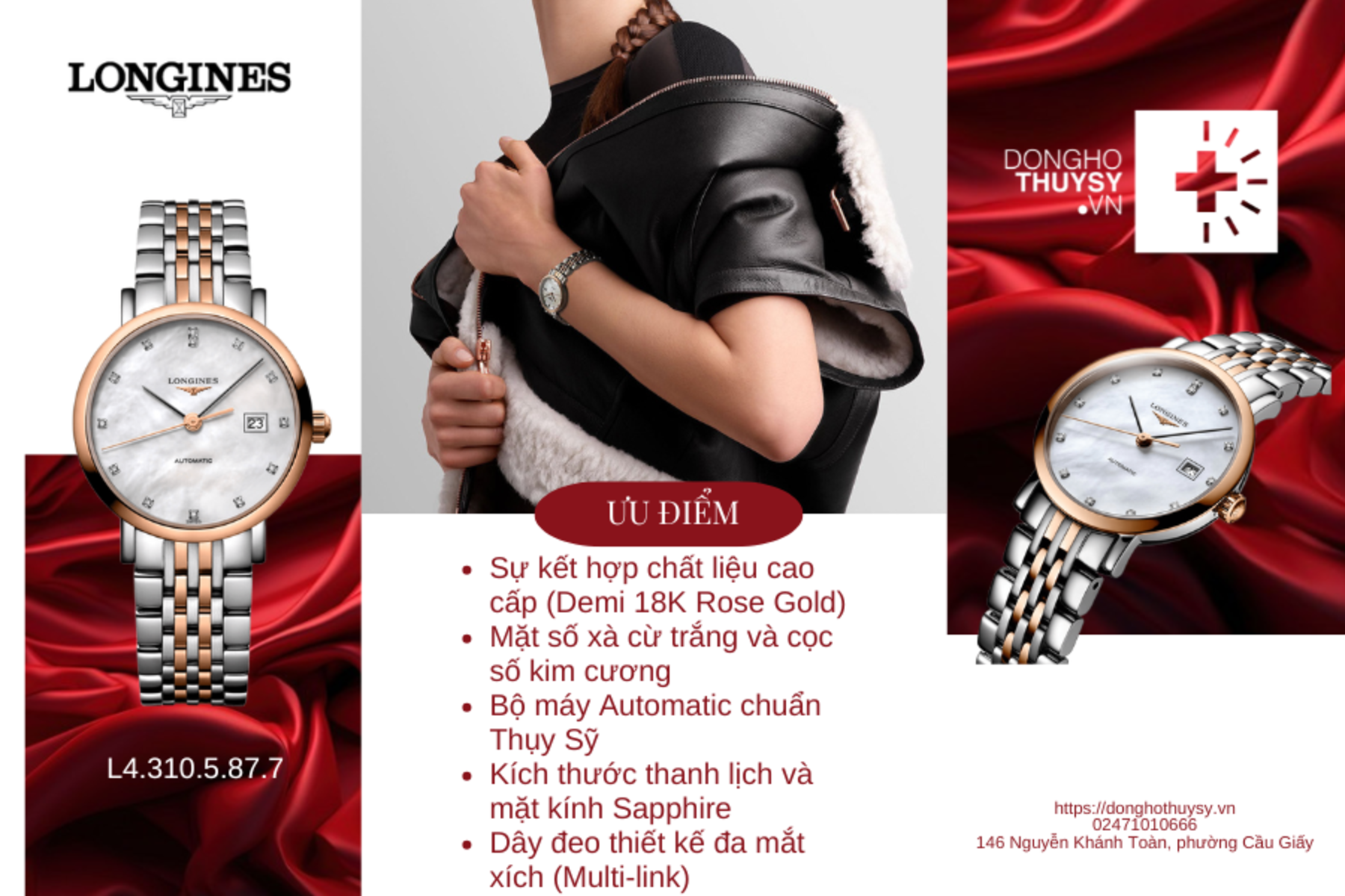 Đồng hồ Nữ Longines The Longines Elegant Collection L4.310.5.87.7