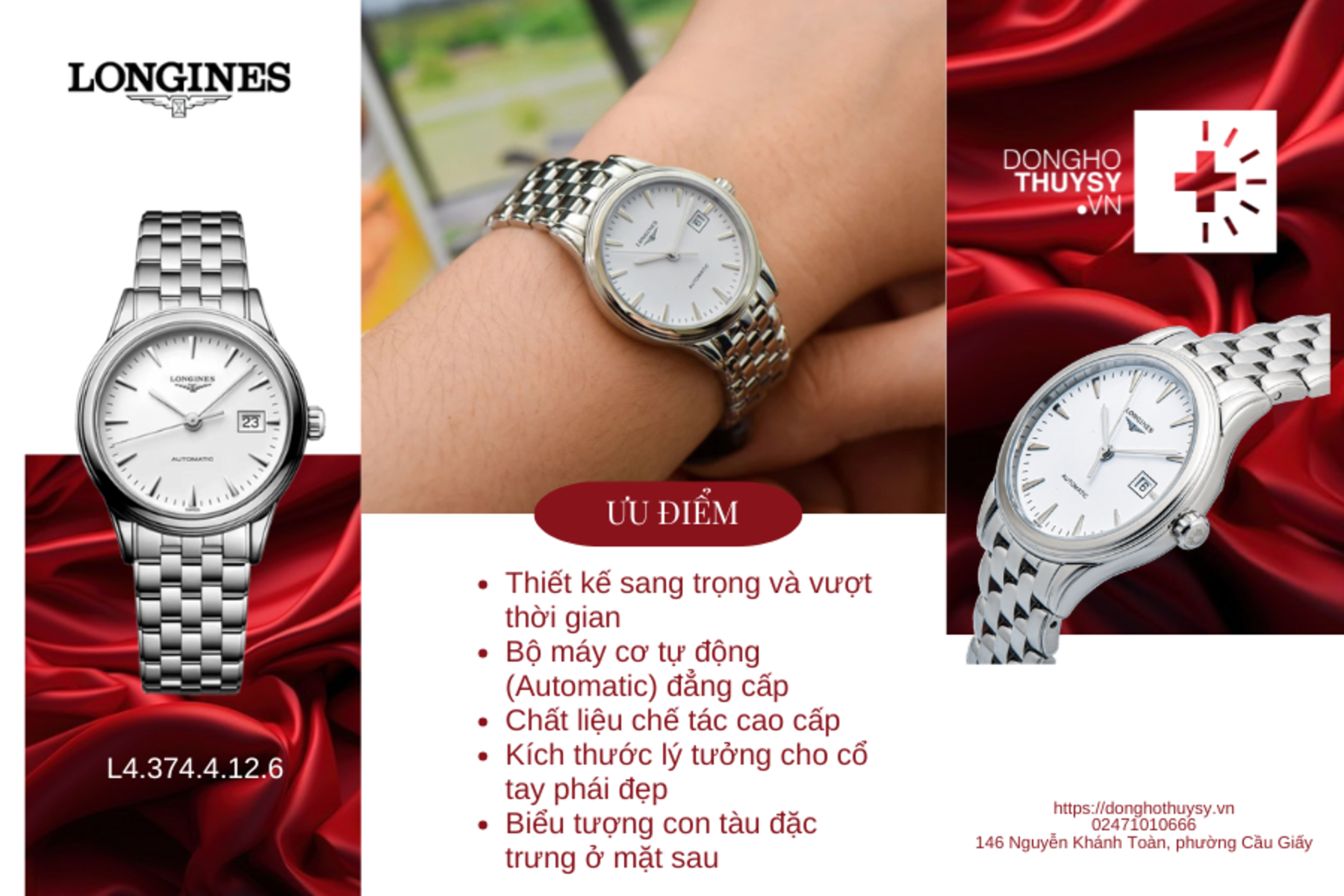 Đồng hồ Nữ Longines Flagship L4.374.4.12.6