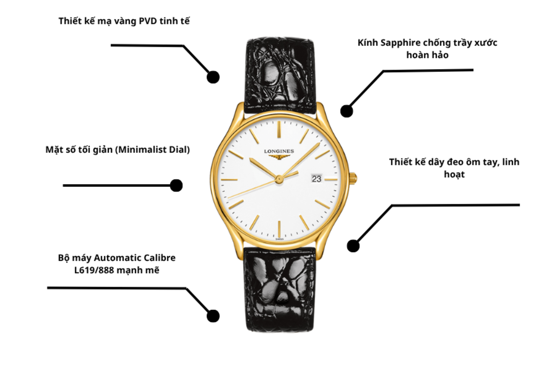 Đồng hồ Nam Longines Lyre L4.859.2.12.2