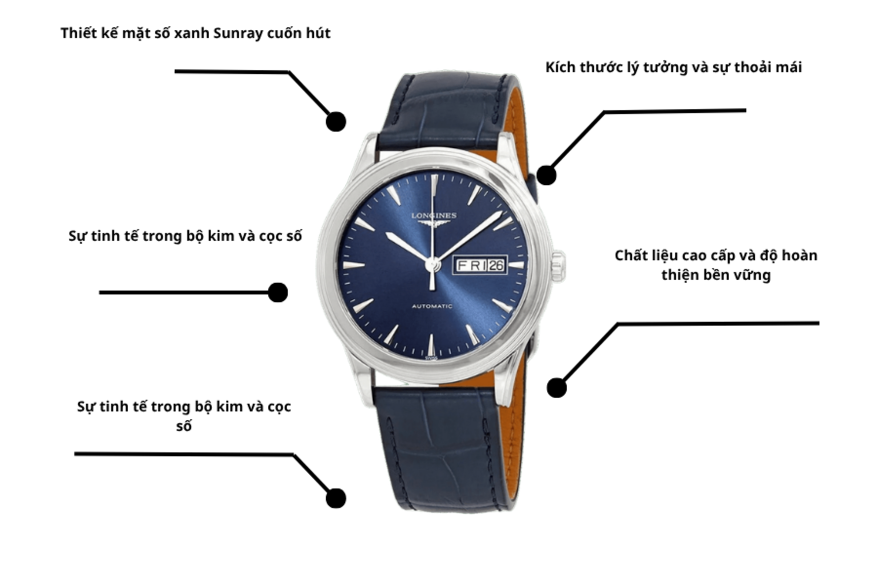 Đồng hồ Nam Longines Flagship L4.899.4.92.2