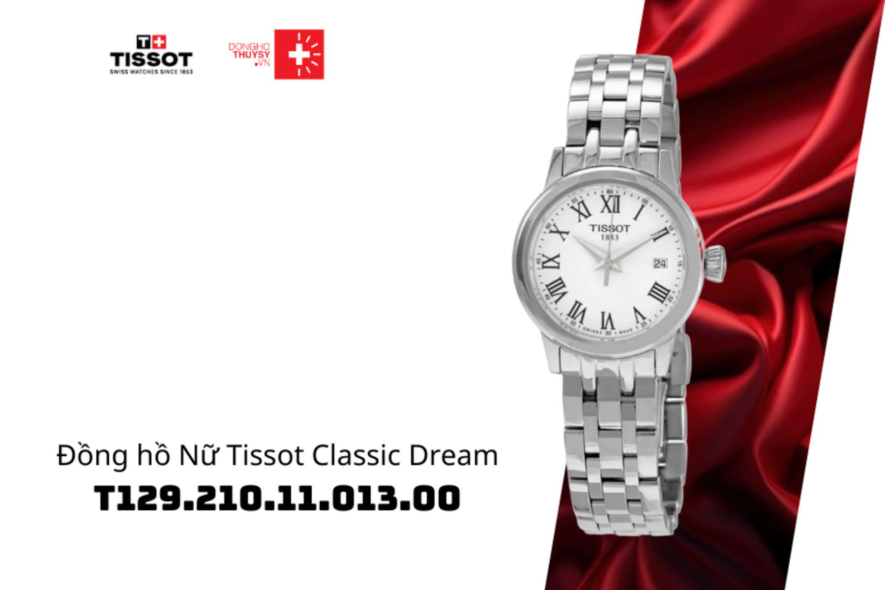 Đồng hồ Nữ Tissot Classic Dream T129.210.11.013.00
