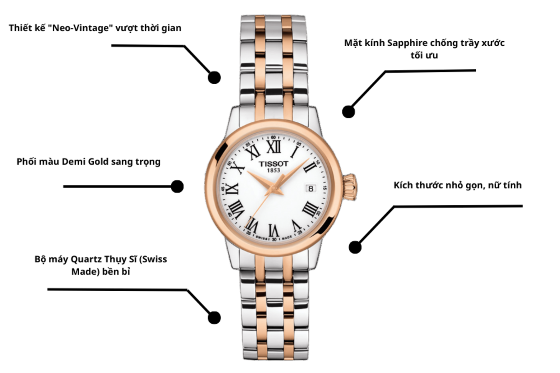 Đồng hồ Nữ Tissot Classic Dream T129.210.22.013.00