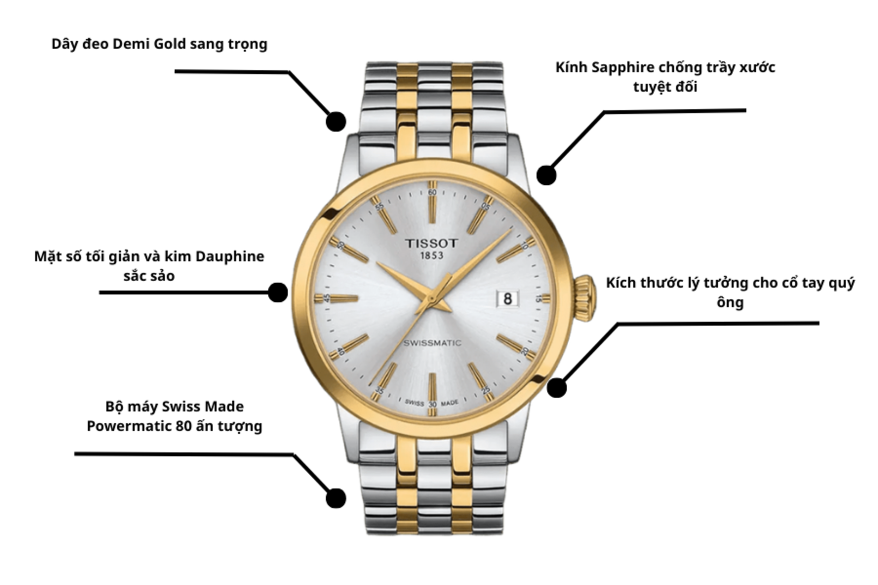 Đồng hồ Nam Tissot Classic Dream Swissmatic T129.407.22.031.01