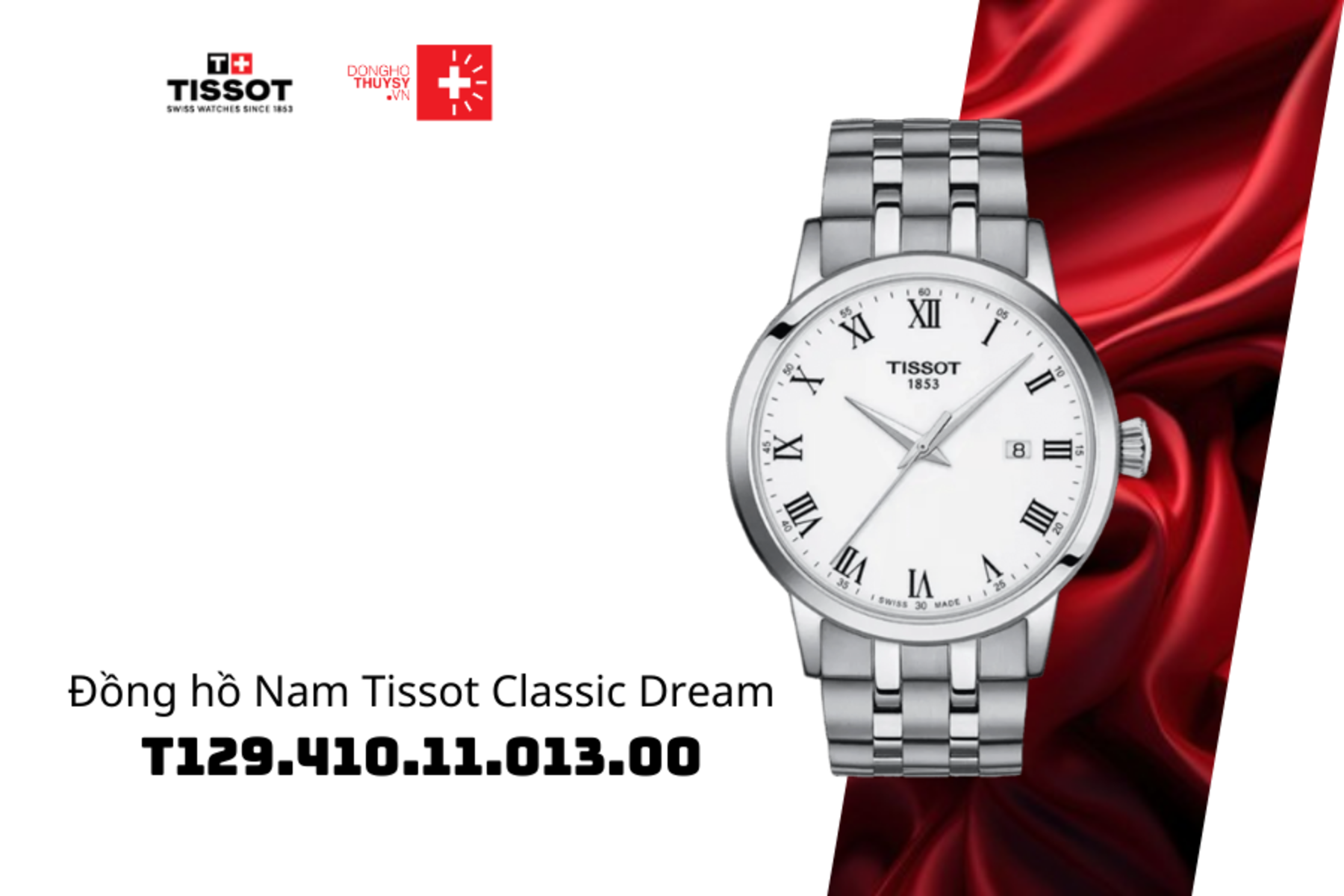 Đồng hồ Nam Tissot Classic Dream T129.410.11.013.00
