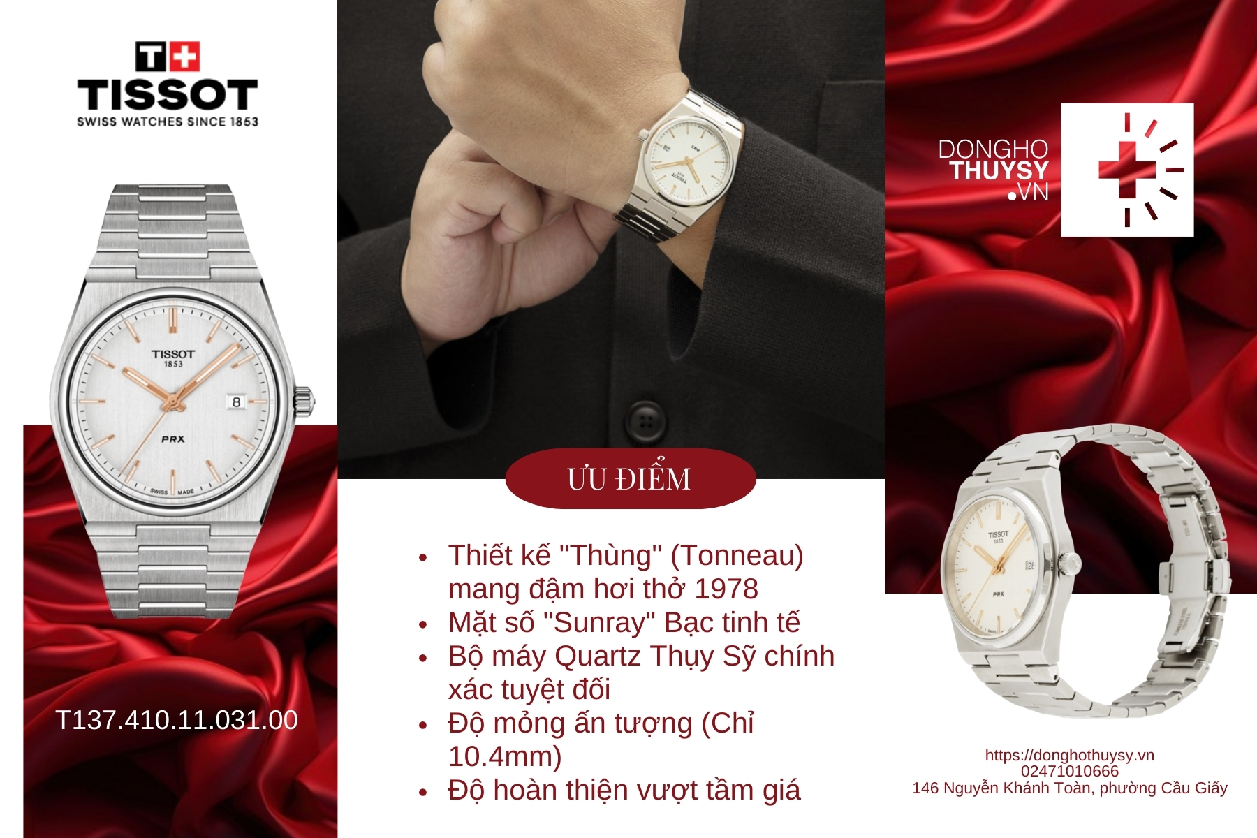Đồng hồ Nam Tissot PRX T137.410.11.031.00