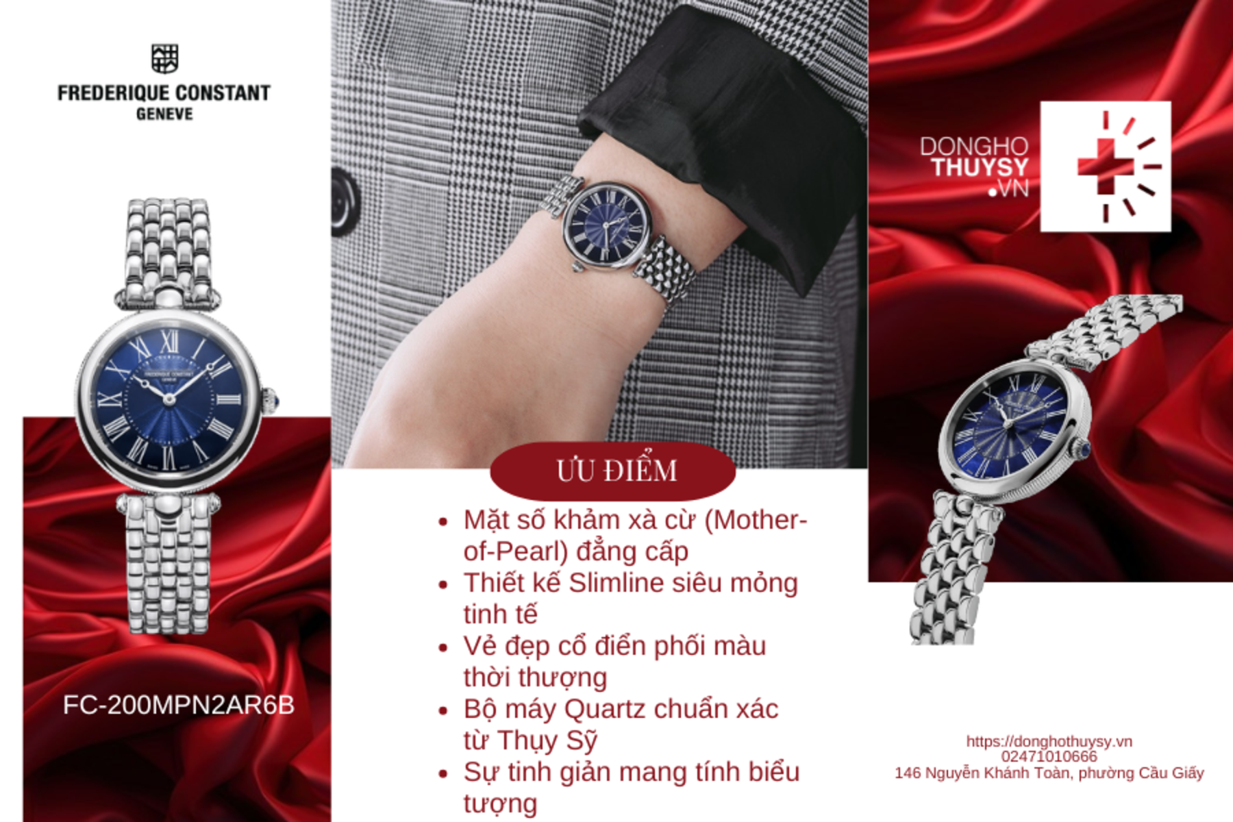 Đồng hồ nữ Frederique Constant FC-200MPN2AR6B