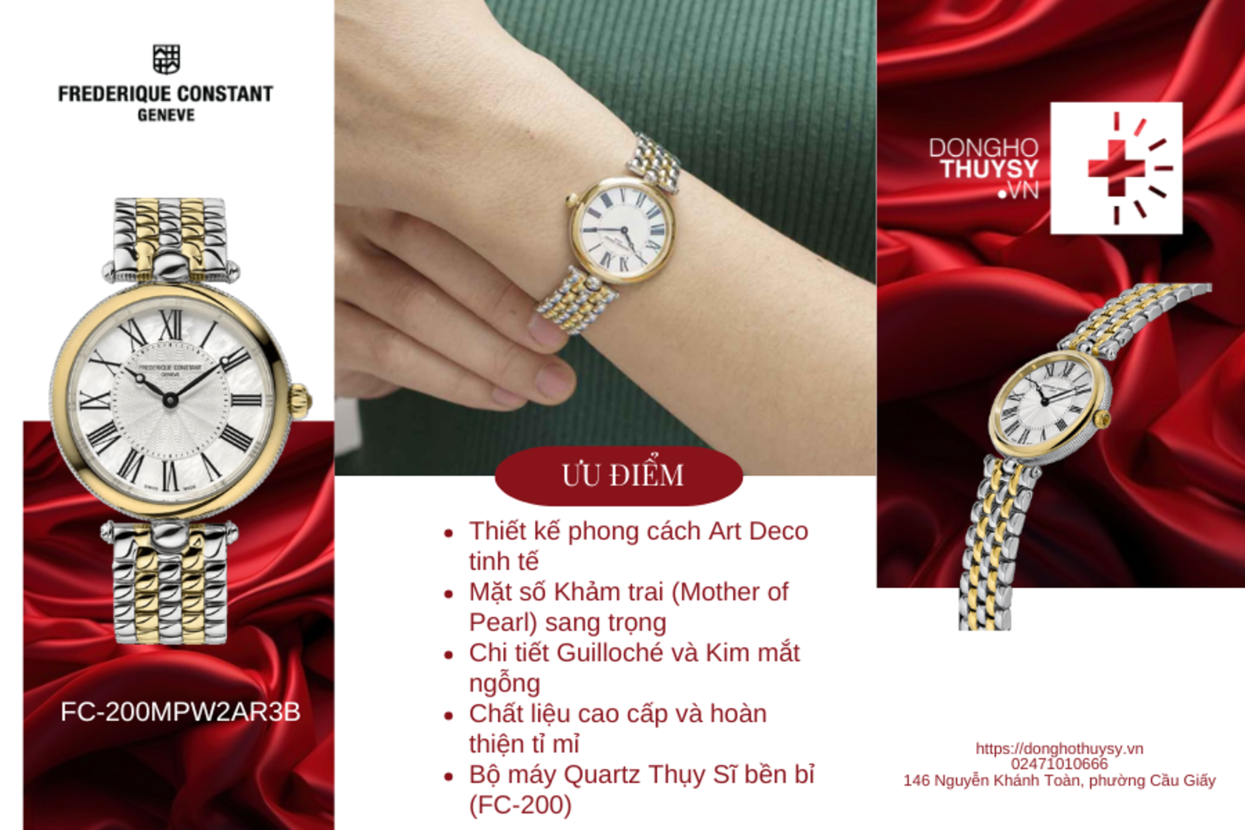 Đồng hồ Nữ Frederique Constant CLASSICS ART DECO ROUND FC-200MPW2AR3B