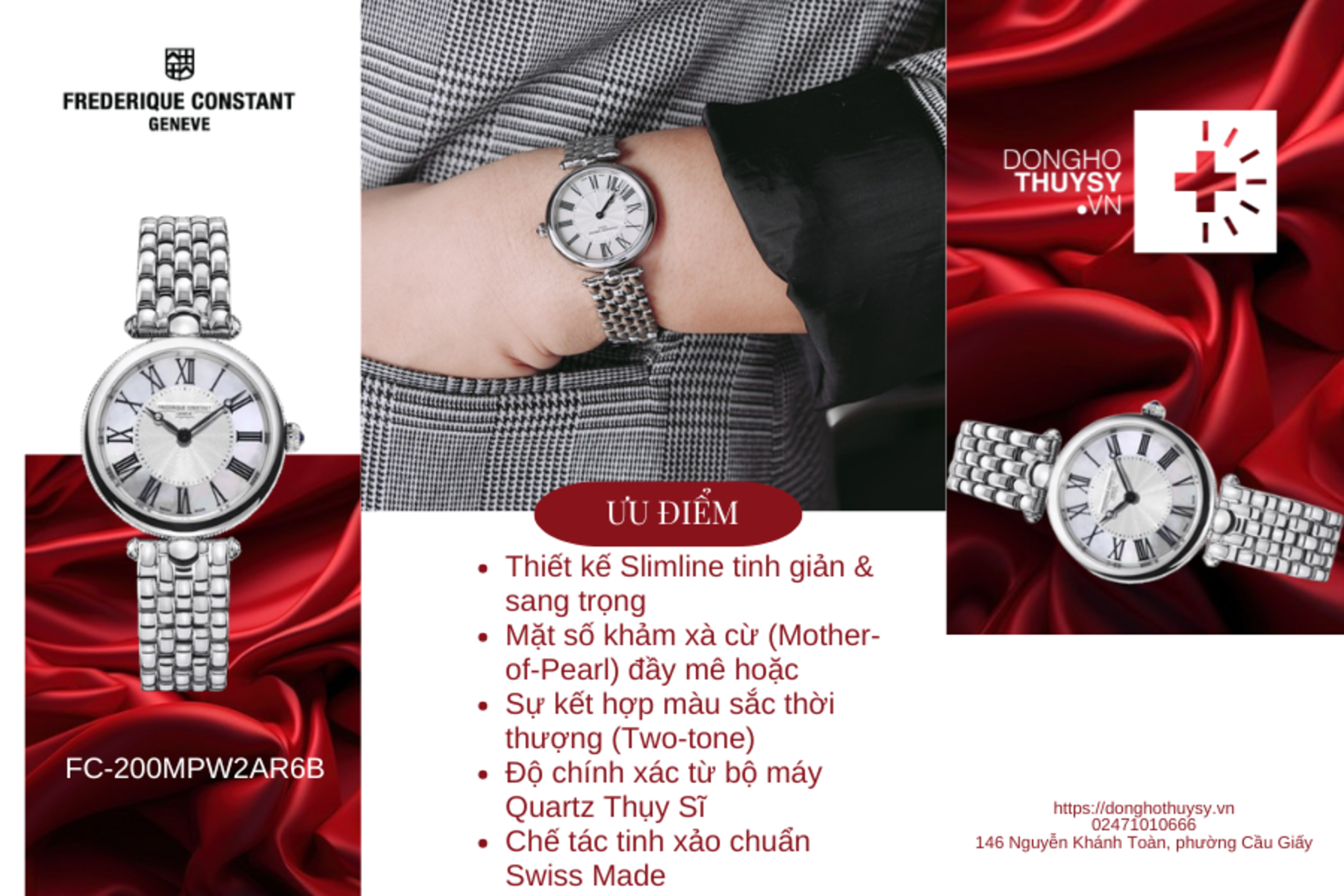 Đồng hồ nữ Frederique Constant FC-200MPW2AR6B