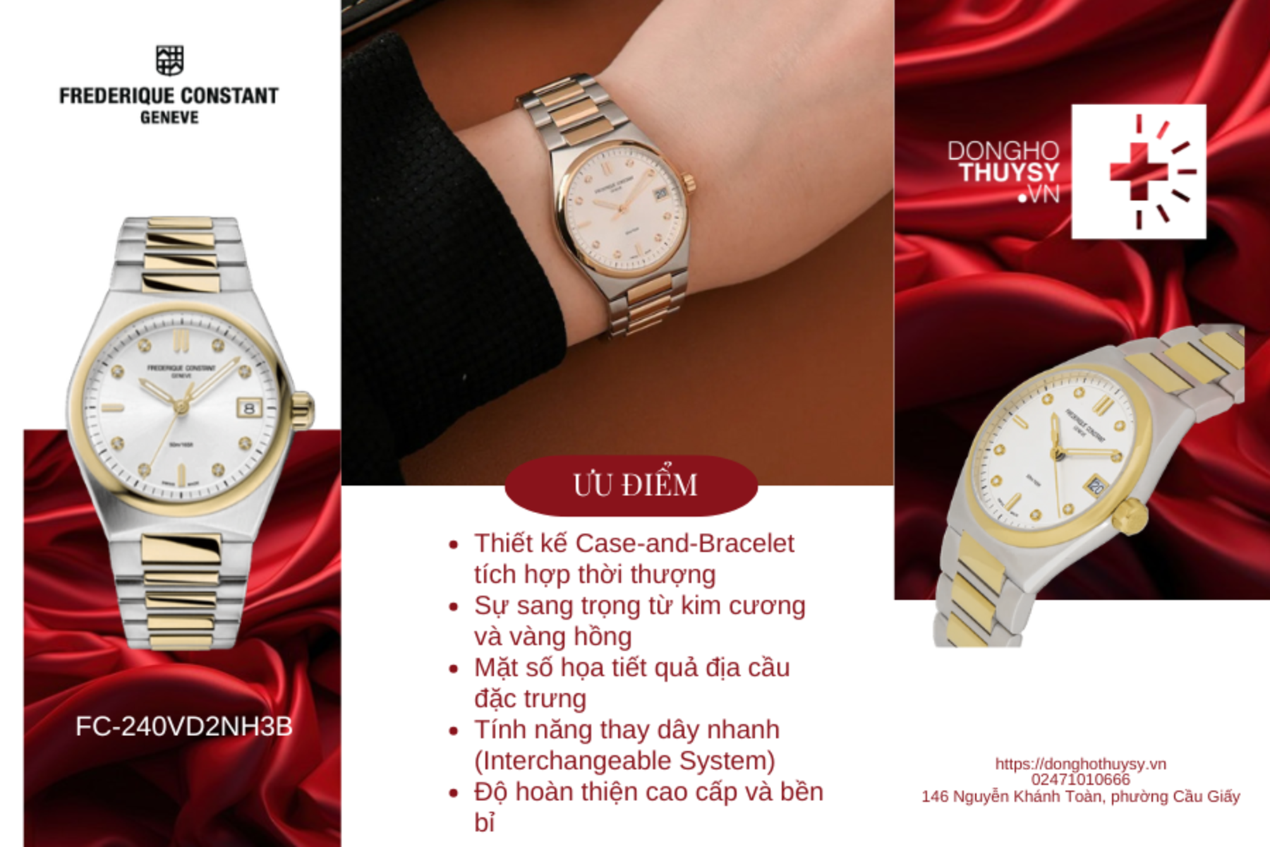 Đồng hồ Nữ Frederique Constant Highlife FC-240VD2NH3B