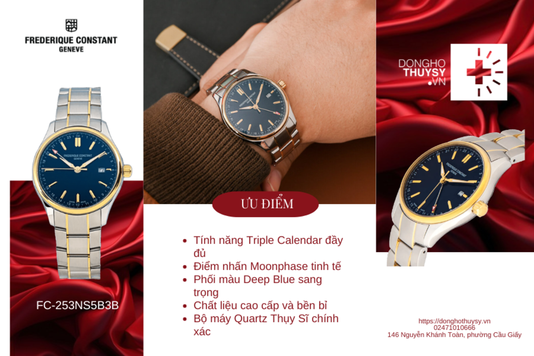 Đồng hồ Nam Frederique Constant Classics FC-253NS5B3B