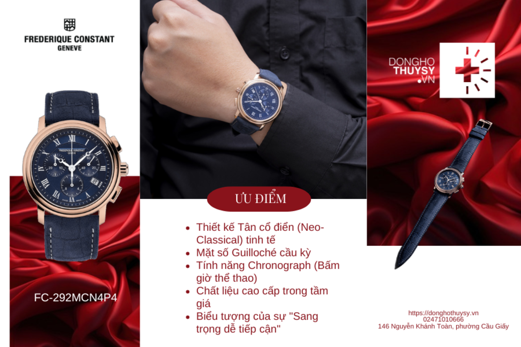 Đồng hồ Nam Frederique Constant CLASSICS QUARTZ CHRONOGRAPH FC-292MCN4P4