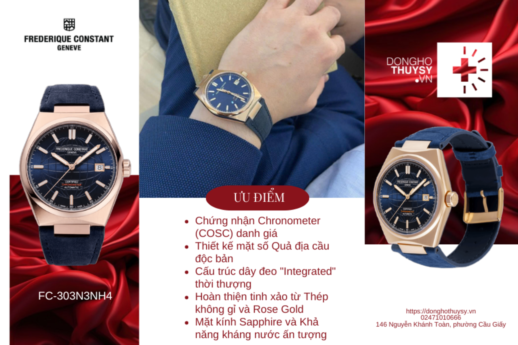 Đồng Hồ Nam Frederique Constant HIGHLIFE AUTOMATIC COSC FC-303N3NH4