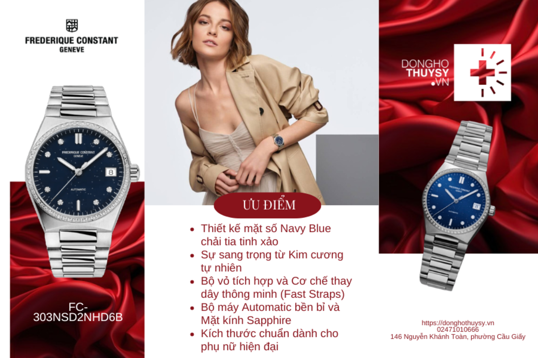 Đồng Hồ Nữ Frederique Constant FC-303NSD2NHD6B
