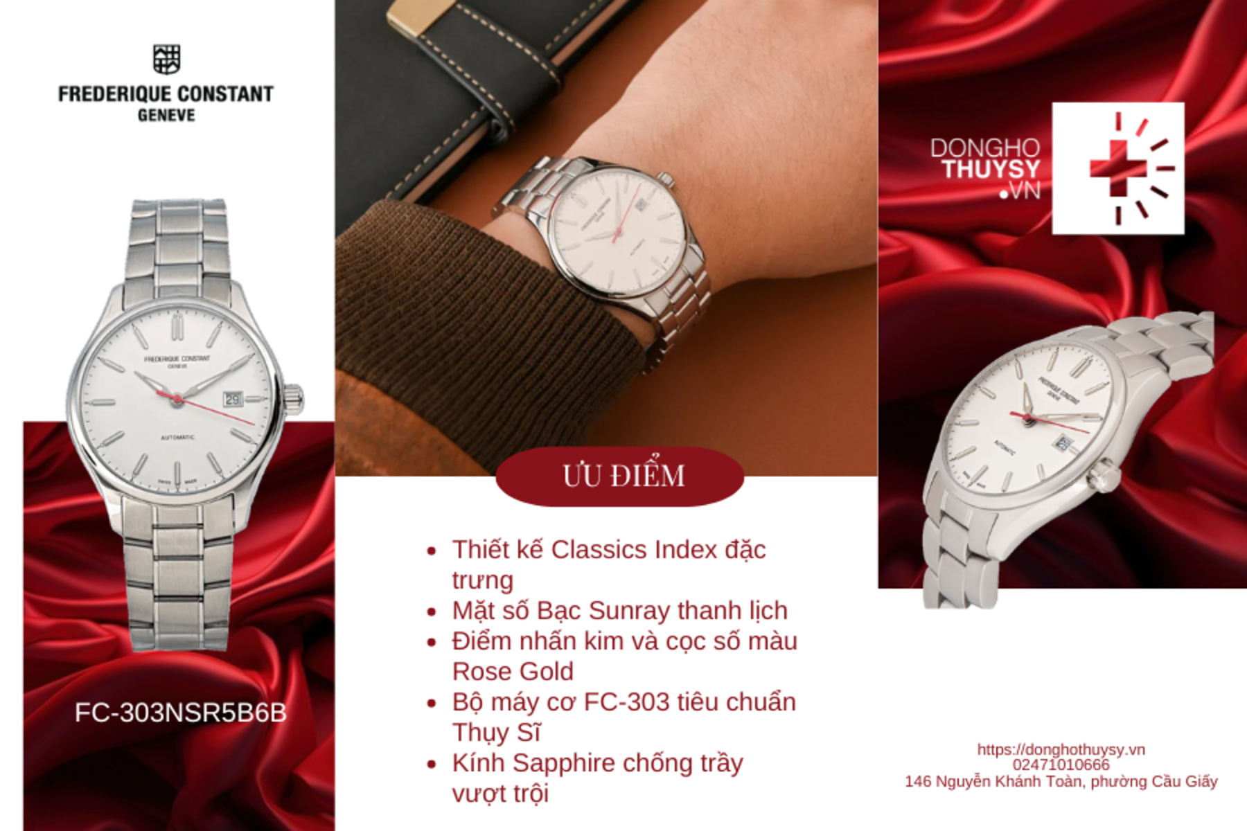 Đồng hồ Nam Frederique Constant Classics FC-303NSR5B6B