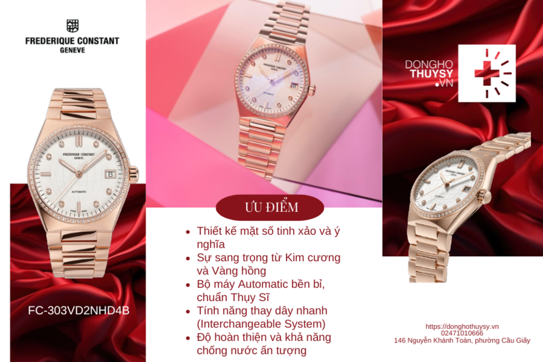 Đồng Hồ Nữ Frederique Constant FC-303VD2NHD4B