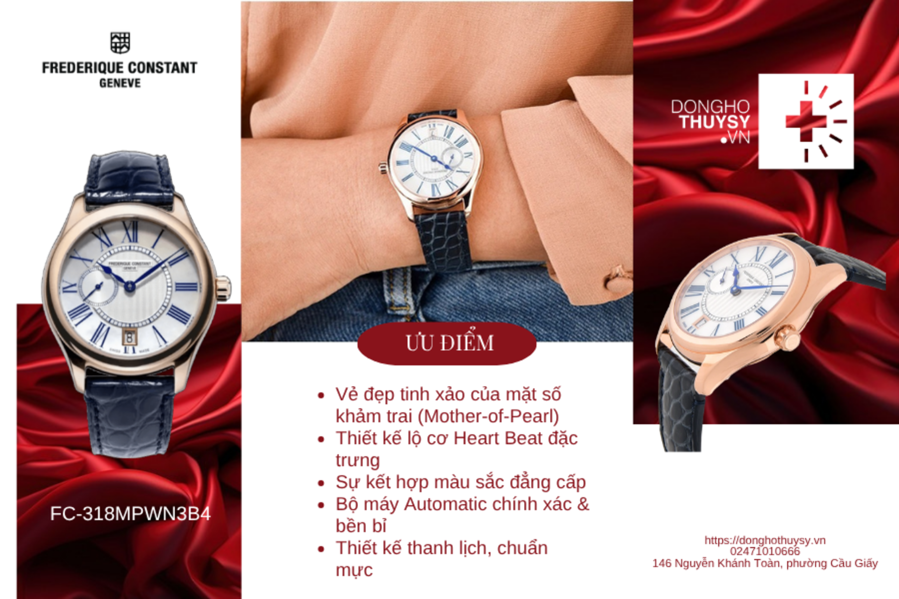 Đồng hồ Nữ Frederique Constant LADIES AUTOMATIC FC-318MPWN3B4