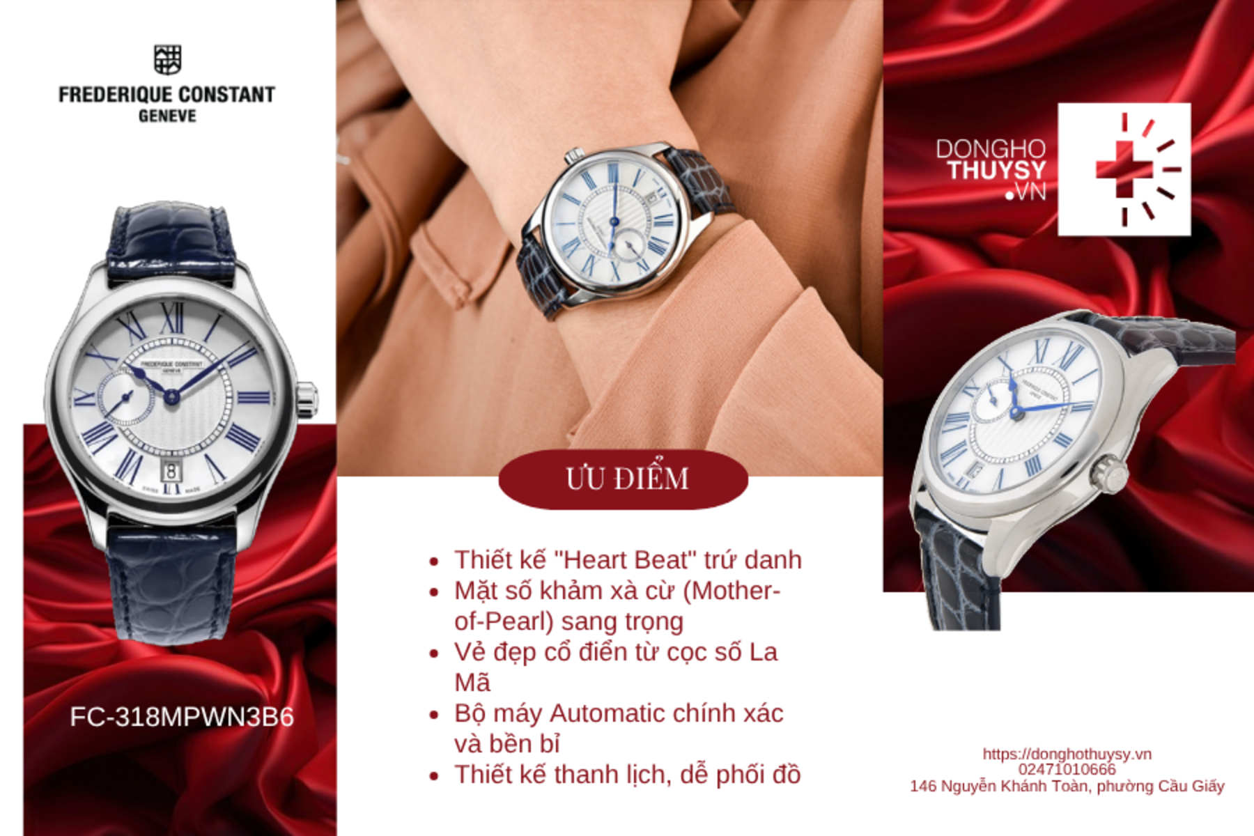 Đồng hồ Nữ Frederique Constant LADIES AUTOMATIC FC-318MPWN3B6