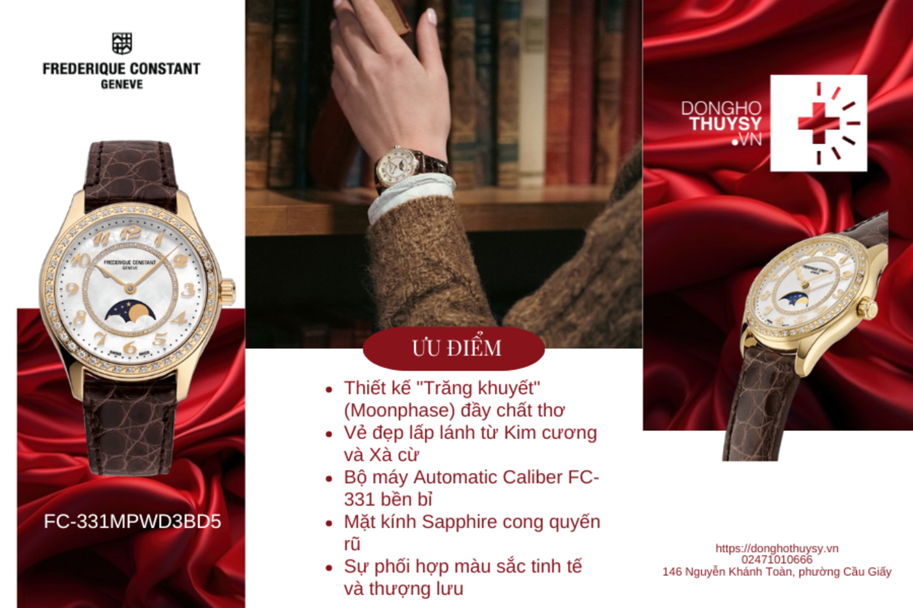 Đồng hồ Nữ Frederique Constant CLASSICS ELEGANCE FC-331MPWD3BD5