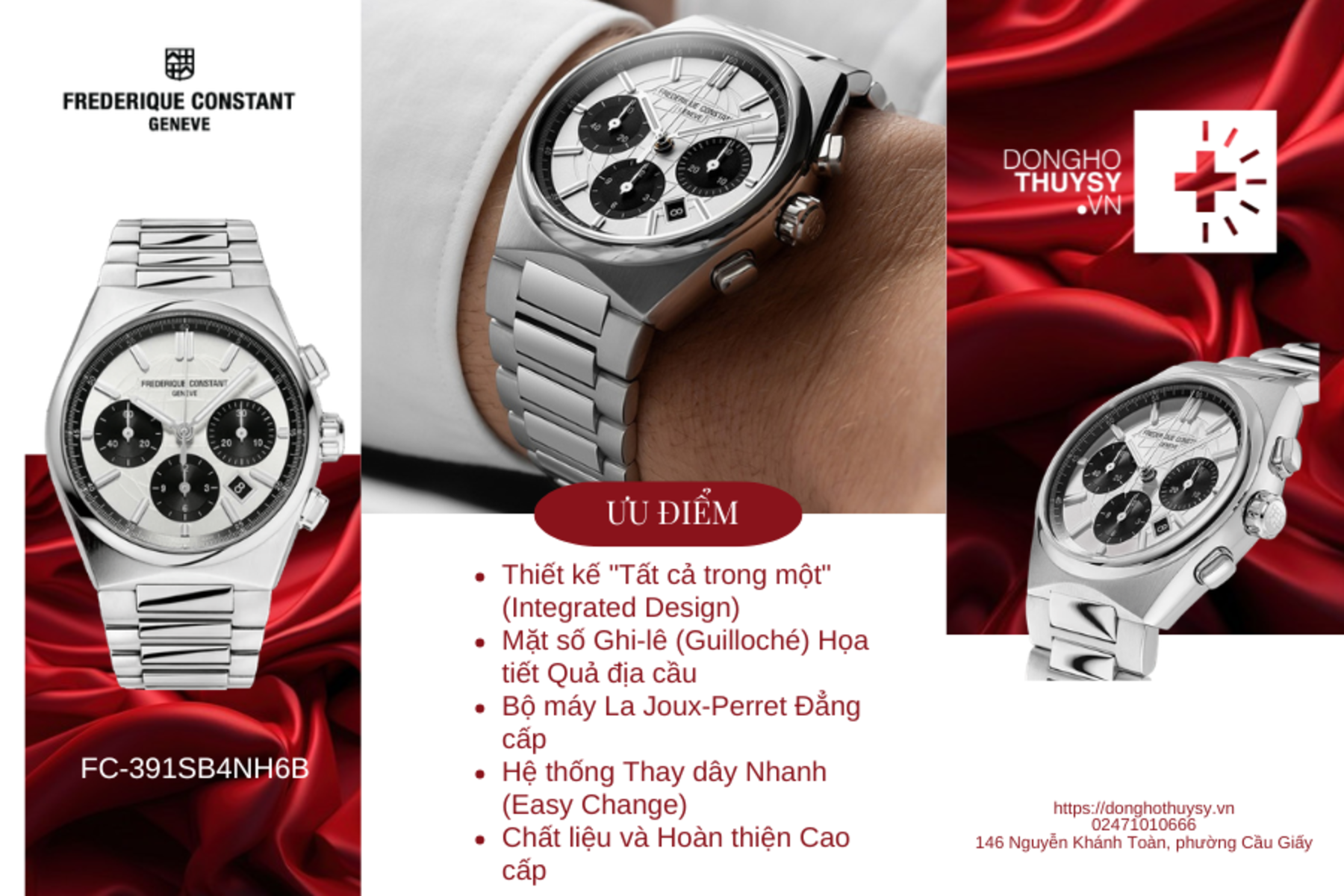 Đồng Hồ Nam Frederique Constant HIGHLIFE CHRONOGRAPH AUTOMATIC FC-391SB4NH6B