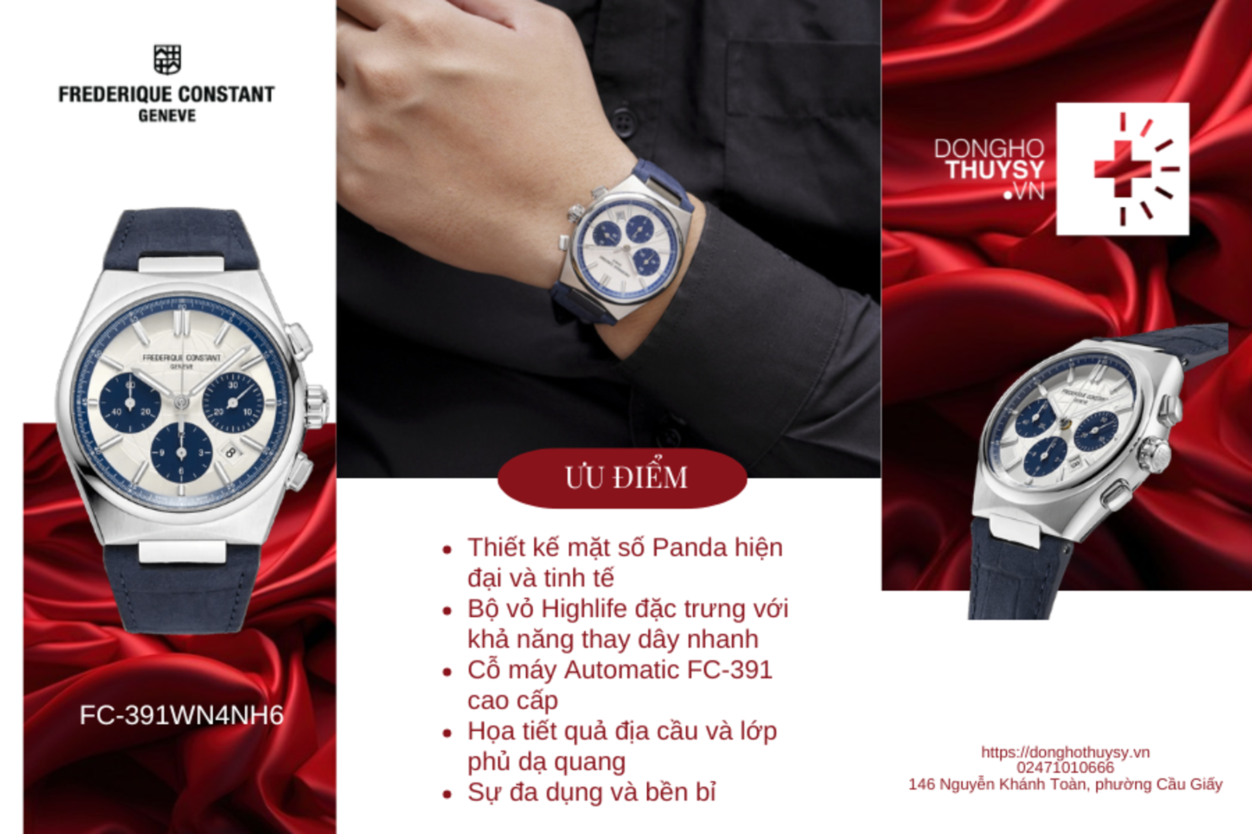 Đồng hồ Nam Frederique Constant HIGHLIFE CHRONOGRAPH AUTOMATIC FC-391WN4NH6