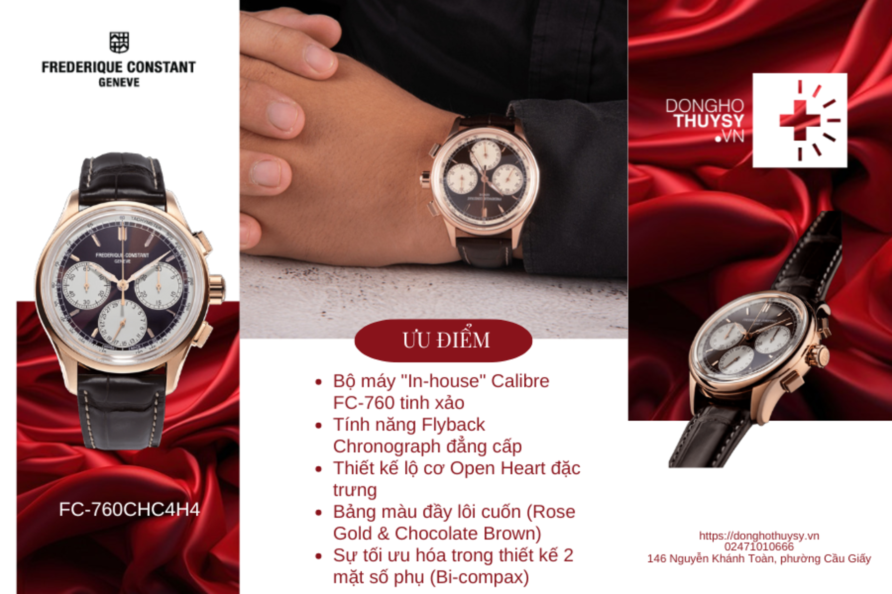 Đồng hồ Nam Federique Constant Manufacture Flyback Chronograph FC-760CHC4H4