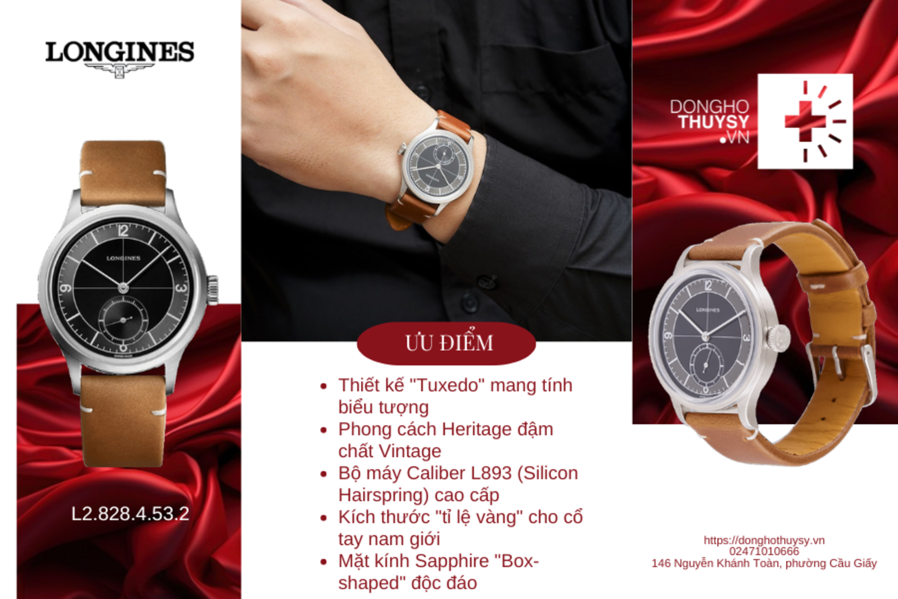 Đồng hồ Nam Longines L2.828.4.53.2