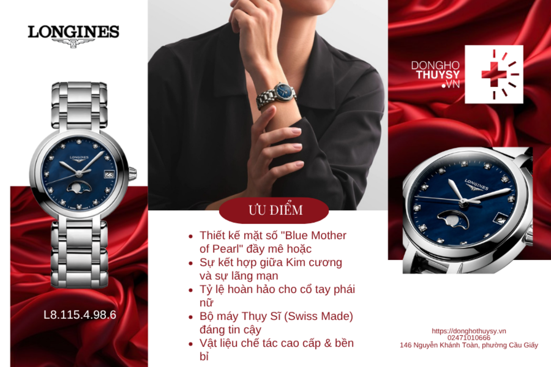 Đồng hồ Nữ Longines L8.115.4.98.6