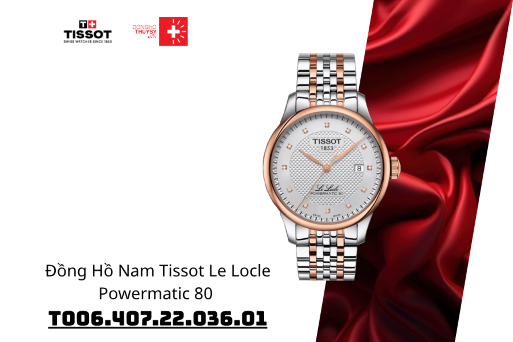 Đồng Hồ Nam Tissot Le Locle Powermatic 80 T006.407.22.036.01
