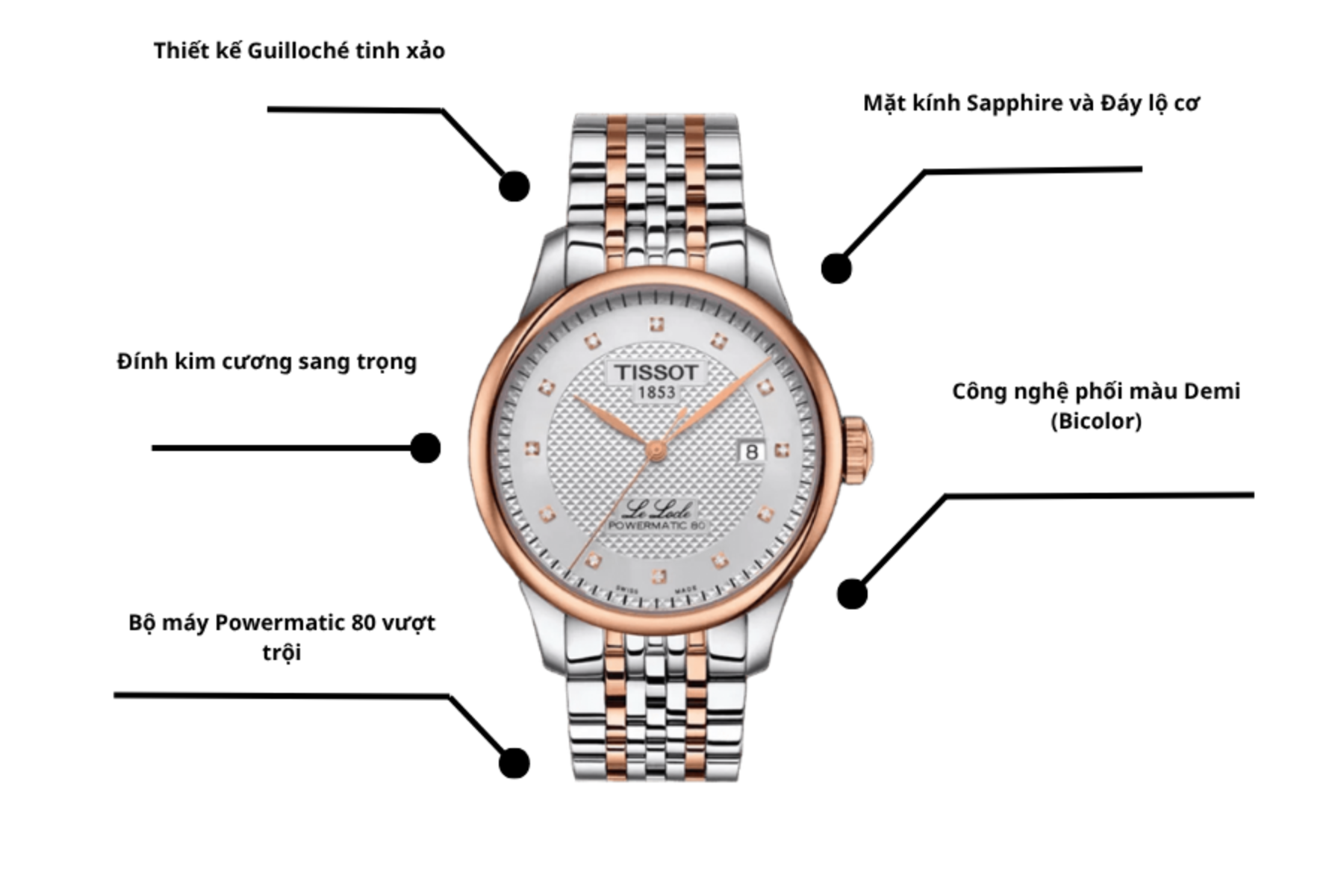 Đồng Hồ Nam Tissot Le Locle Powermatic 80 T006.407.22.036.01