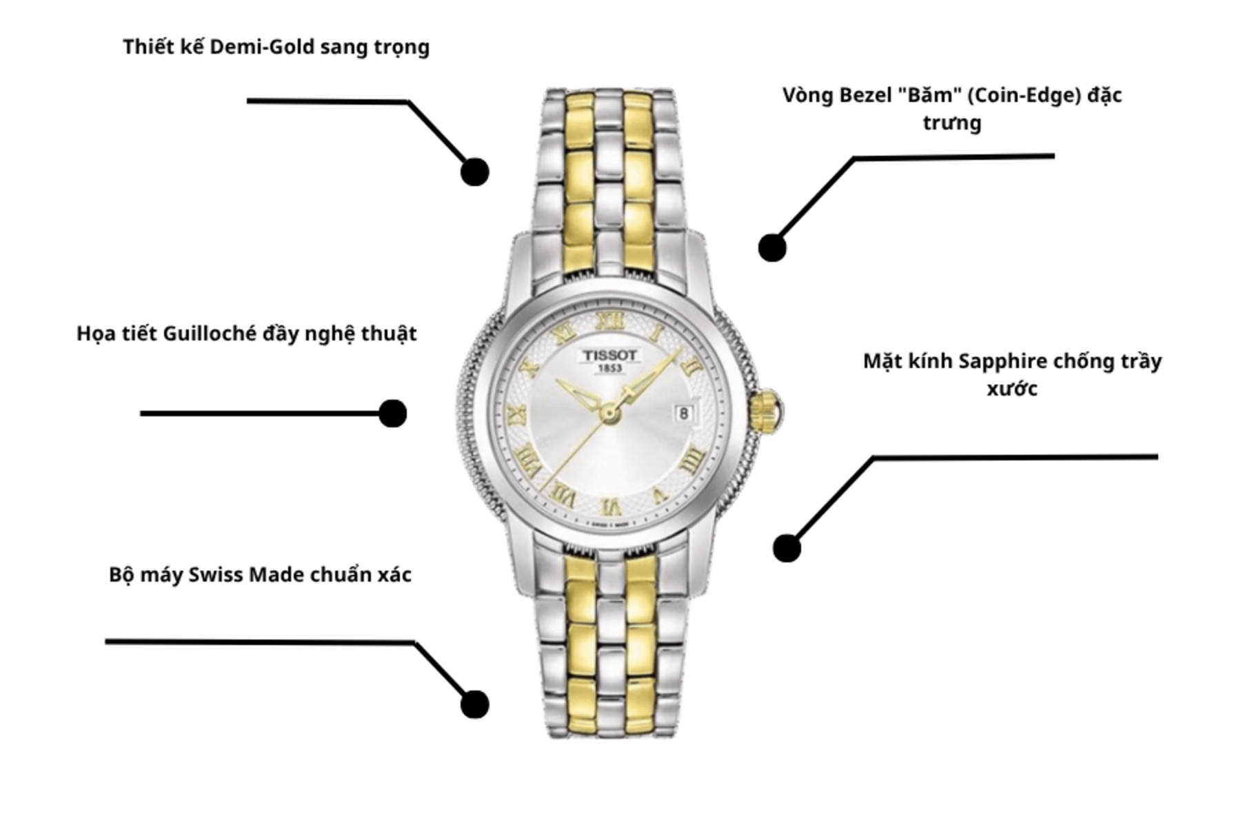 Đồng hồ nữ Tissot T031.210.22.033.00