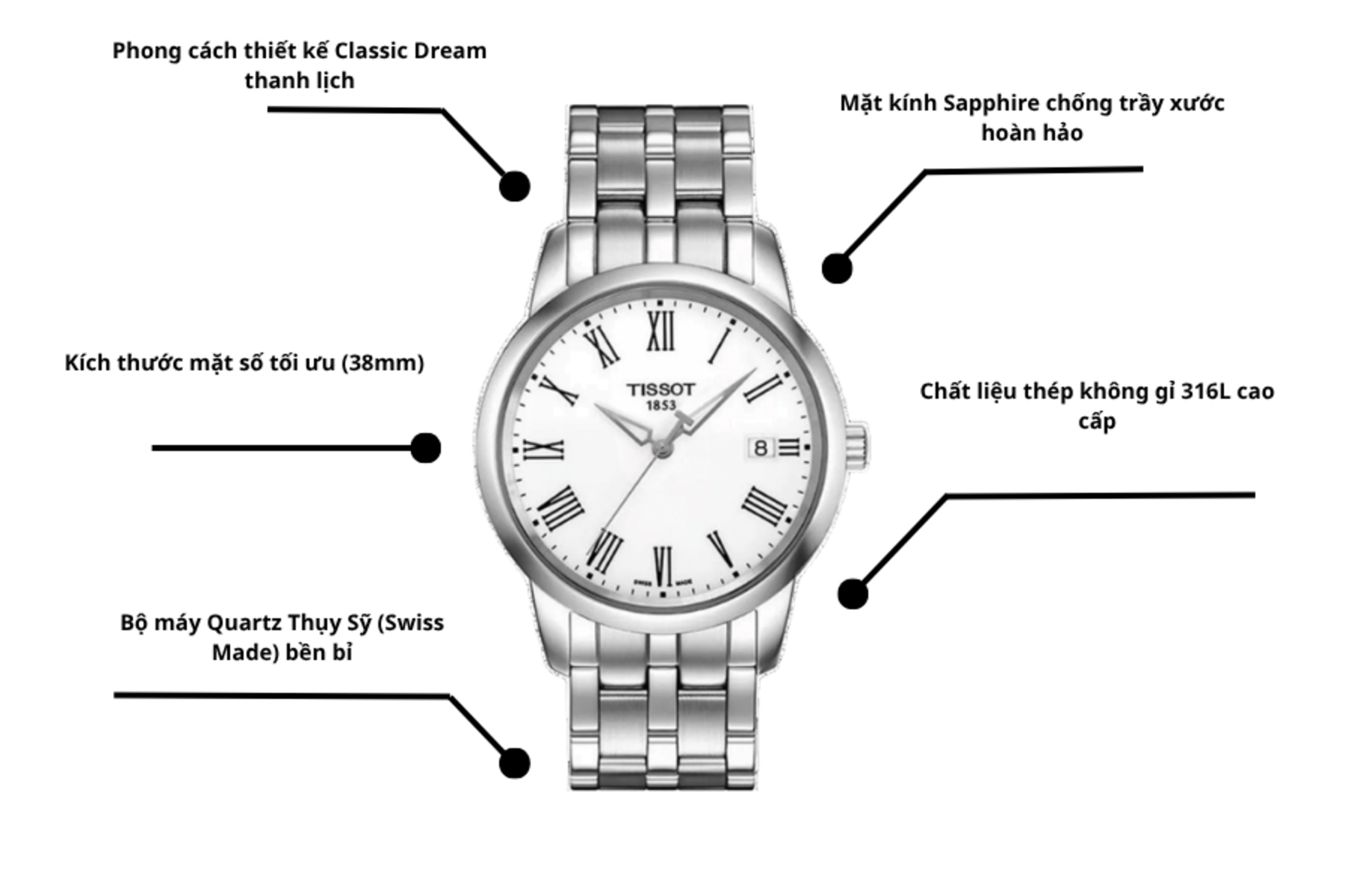 Đồng hồ TISSOT T033.410.11.013.10