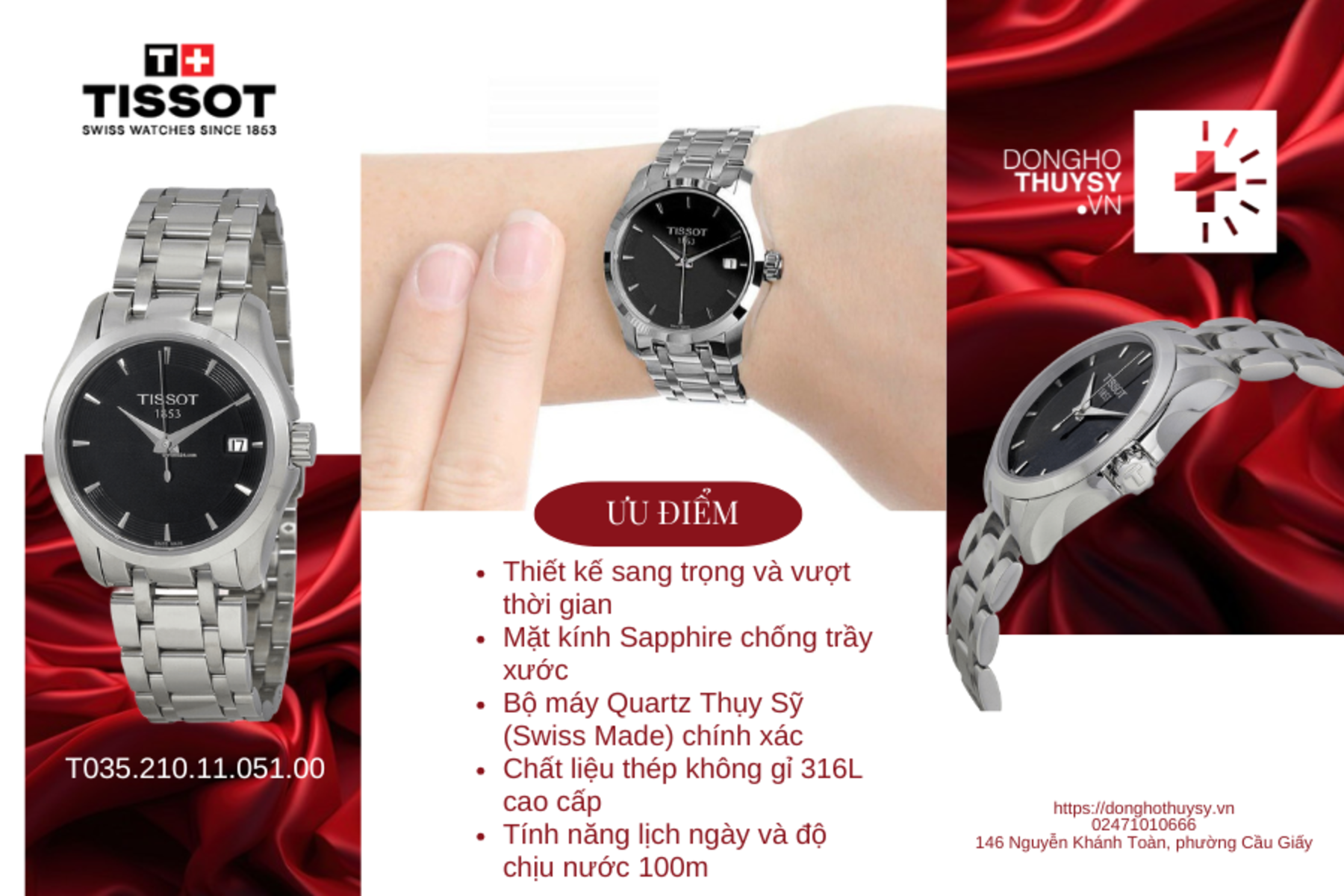 Đồng hồ nam Tissot T035.210.11.051.00