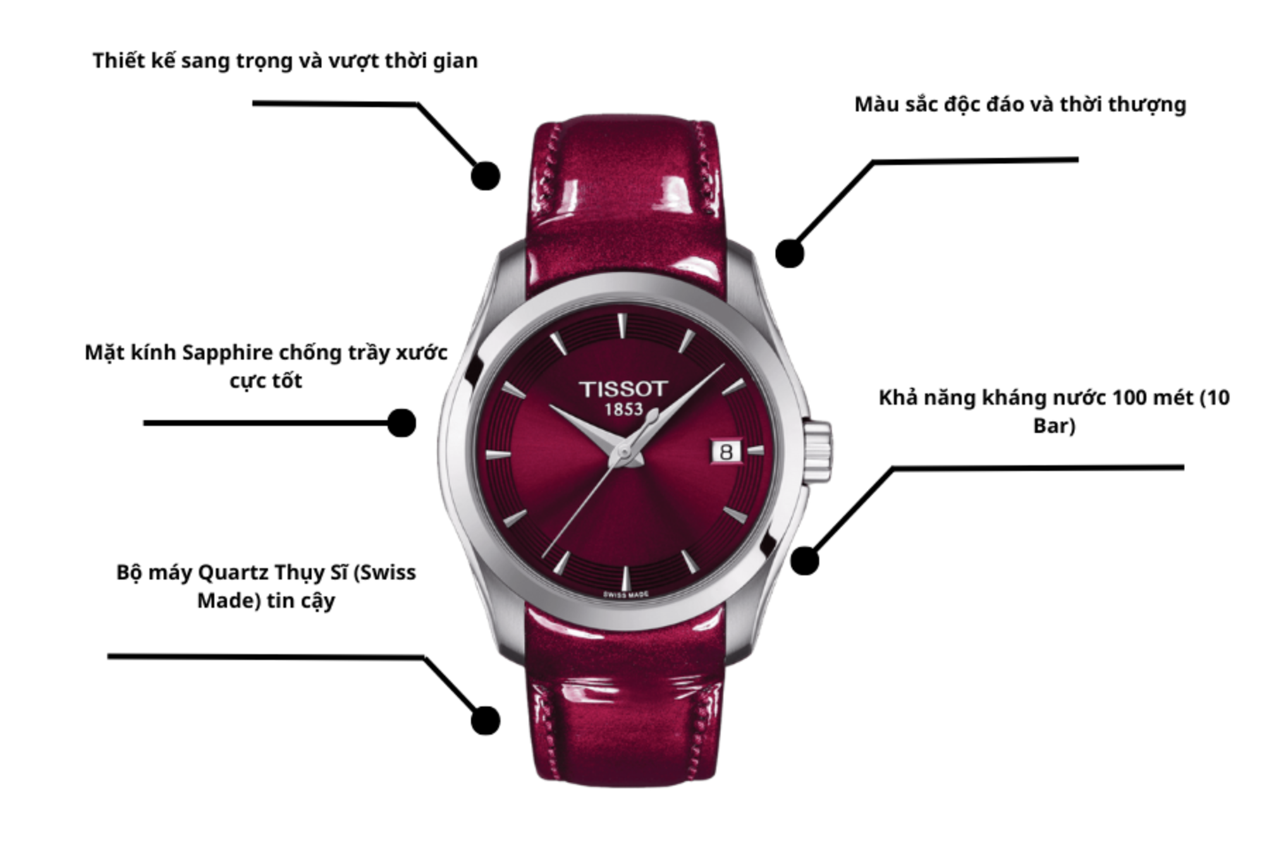 Đồng hồ Nữ Tissot T-Classic T035.210.16.371.01