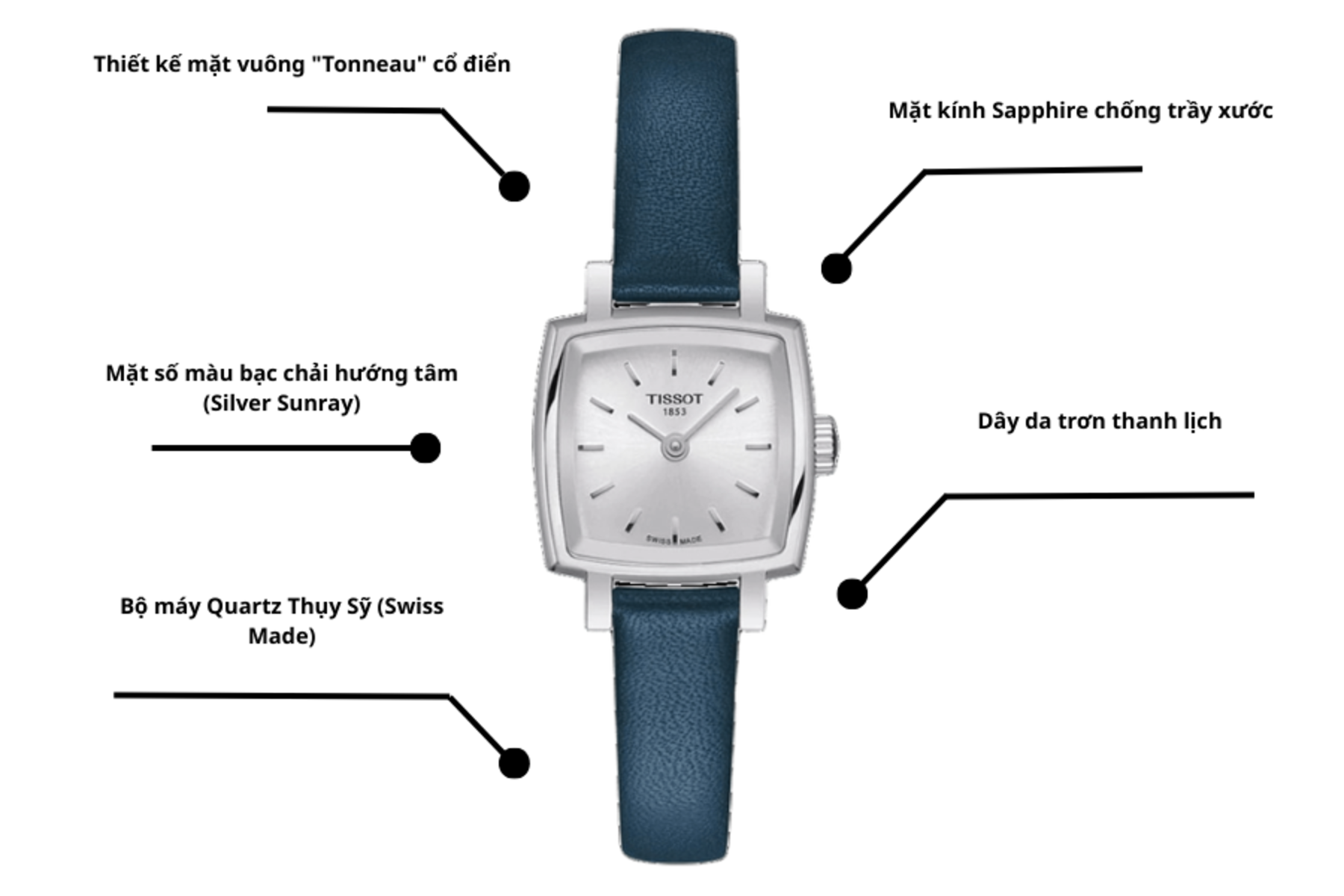 Đồng hồ Nữ Tissot T-Lady T058.109.16.031.00
