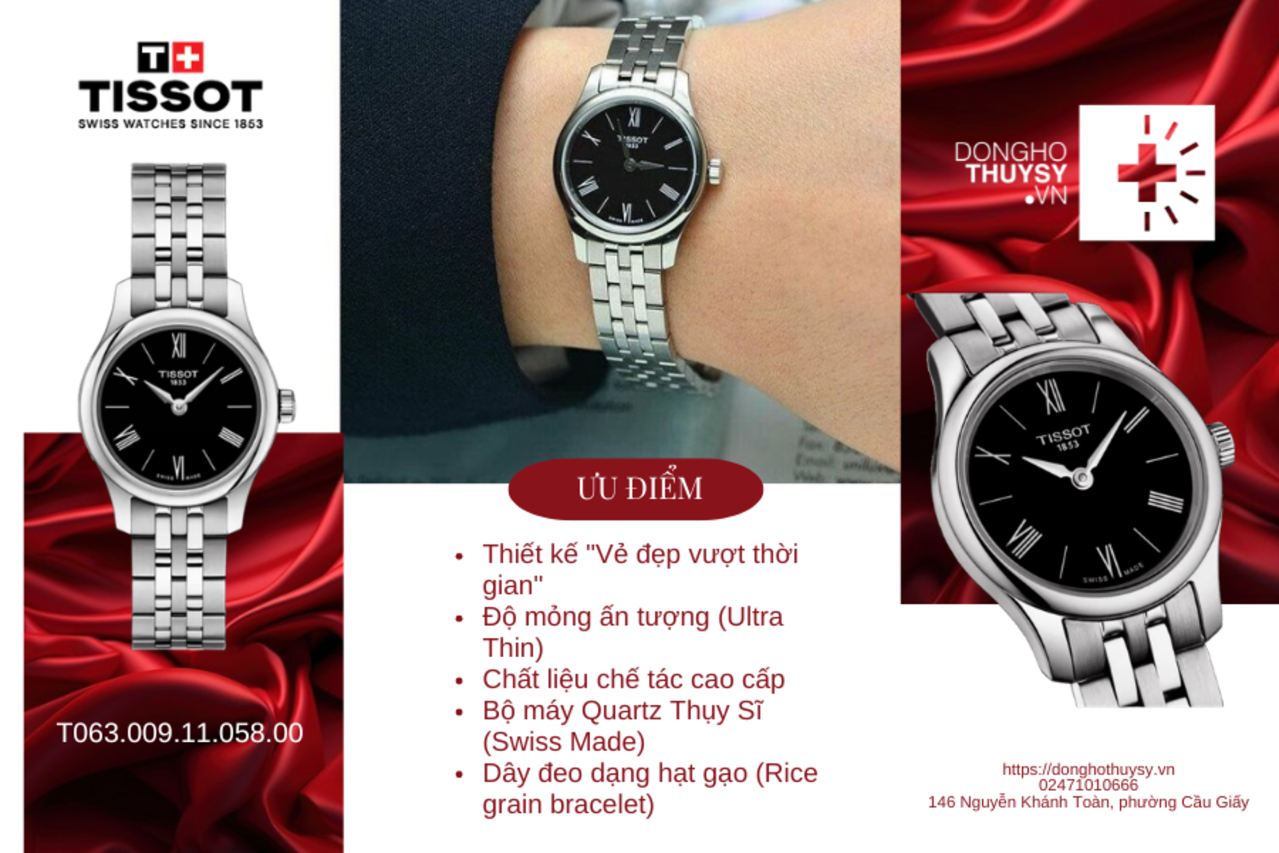 Đồng hồ Nữ Tissot T-Classic T063.009.11.058.00