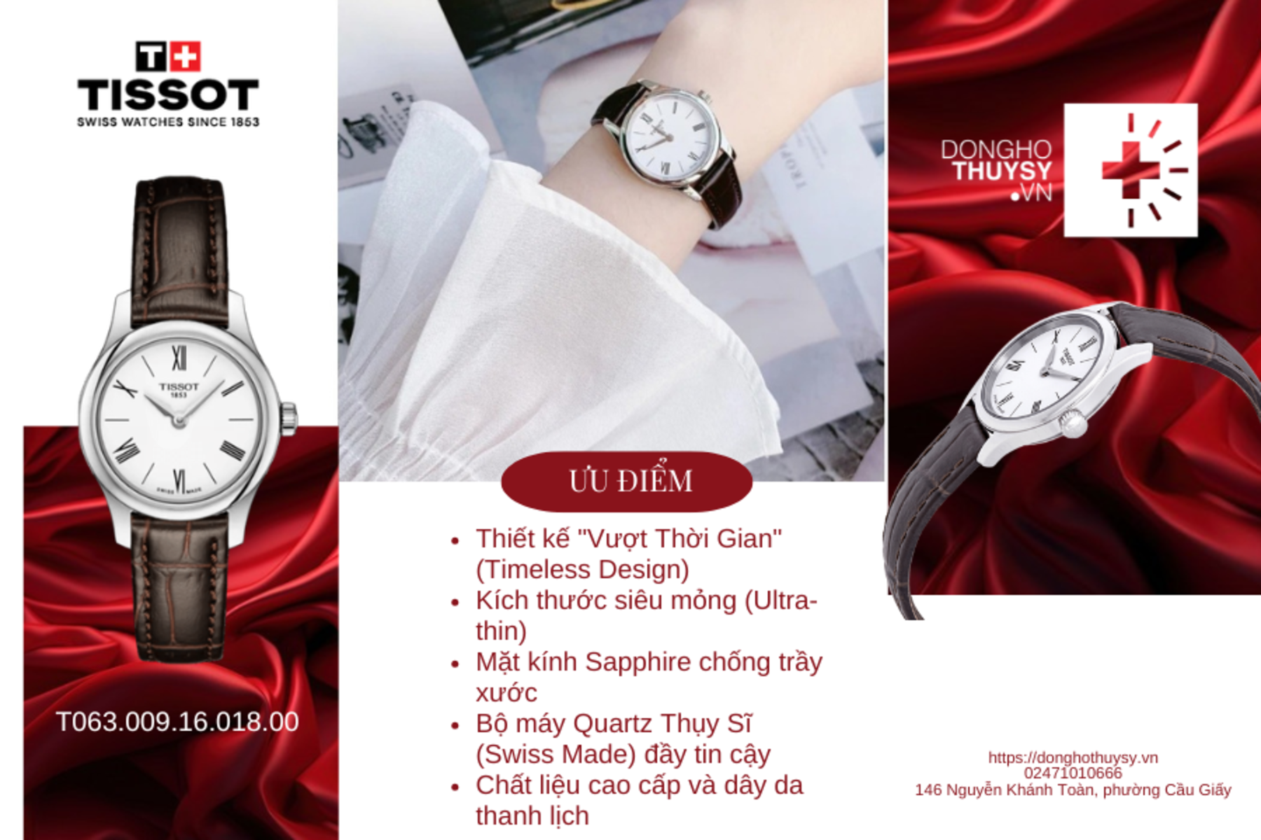 Đồng hồ Nữ Tissot T-Classic T063.009.16.018.00