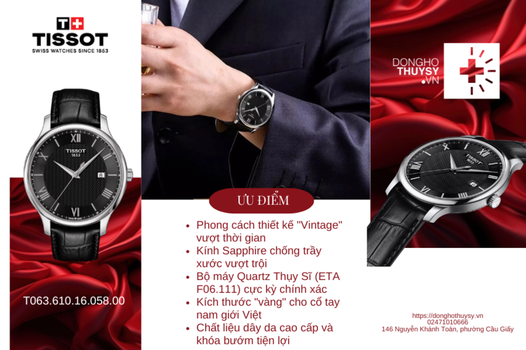 Đồng hồ TISSOT T063.610.16.058.00