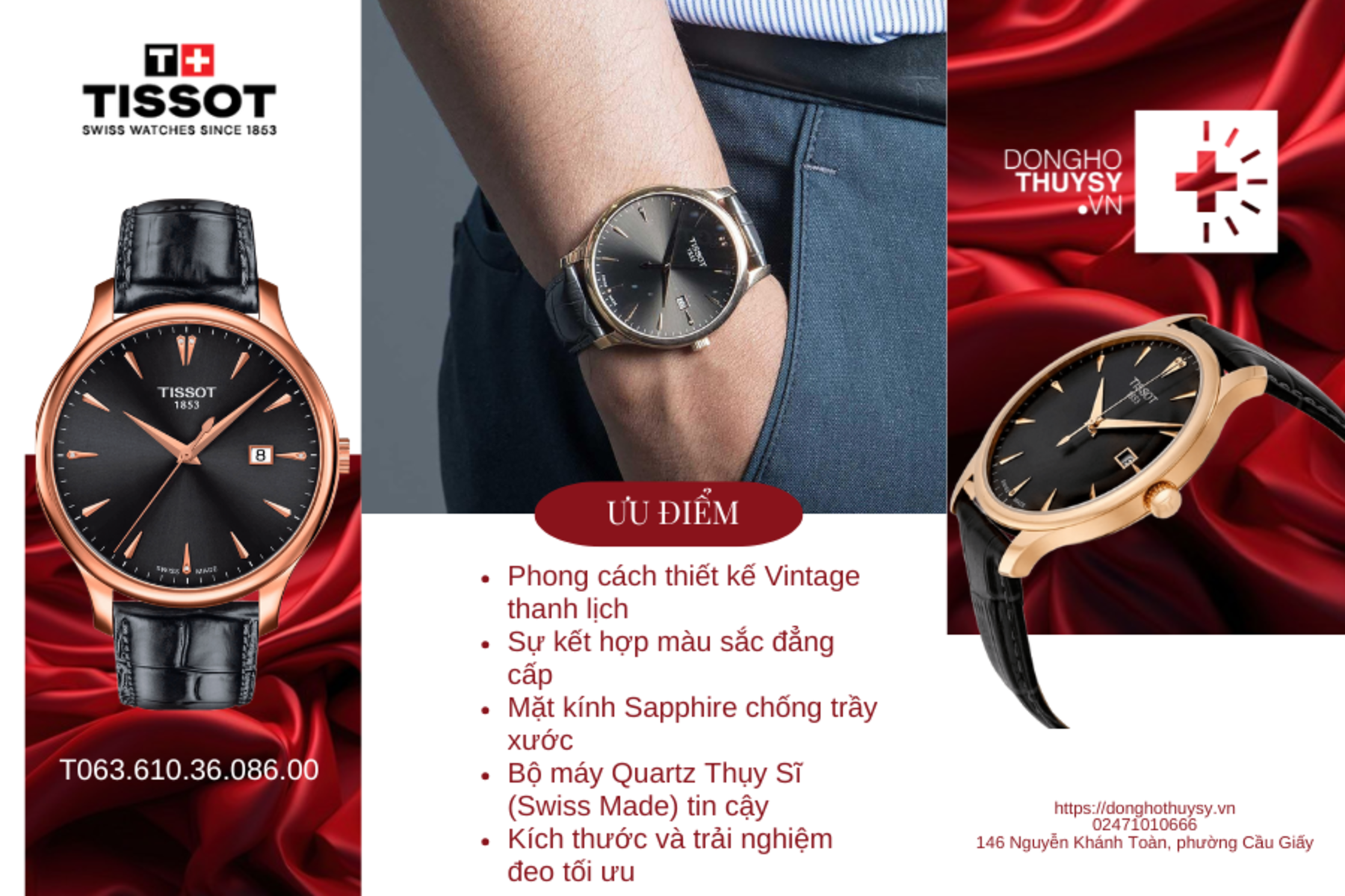 Đồng hồ TISSOT T063.610.36.086.00