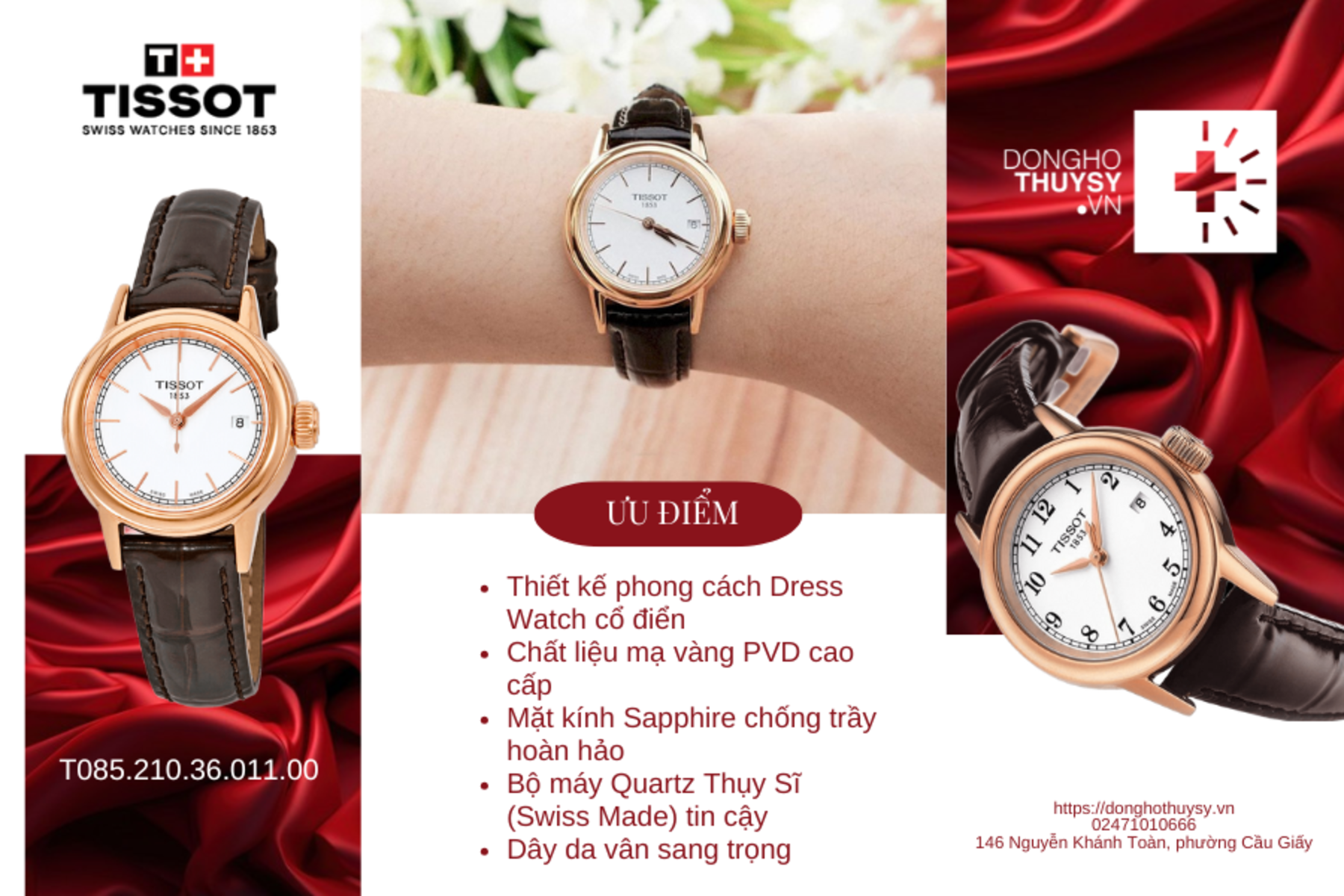 Đồng hồ nữ Tissot T085.210.36.011.00