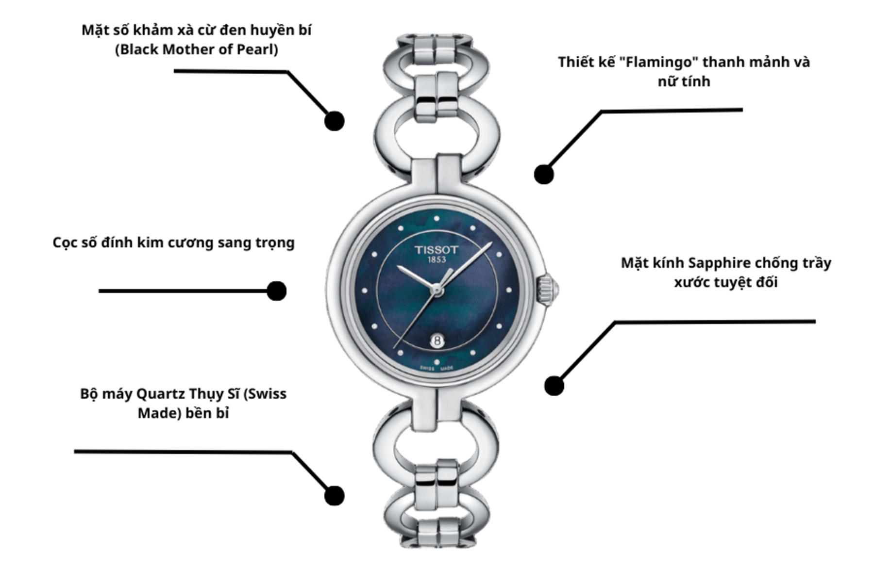 Đồng hồ Nữ Tissot T-Lady T094.210.11.126.00
