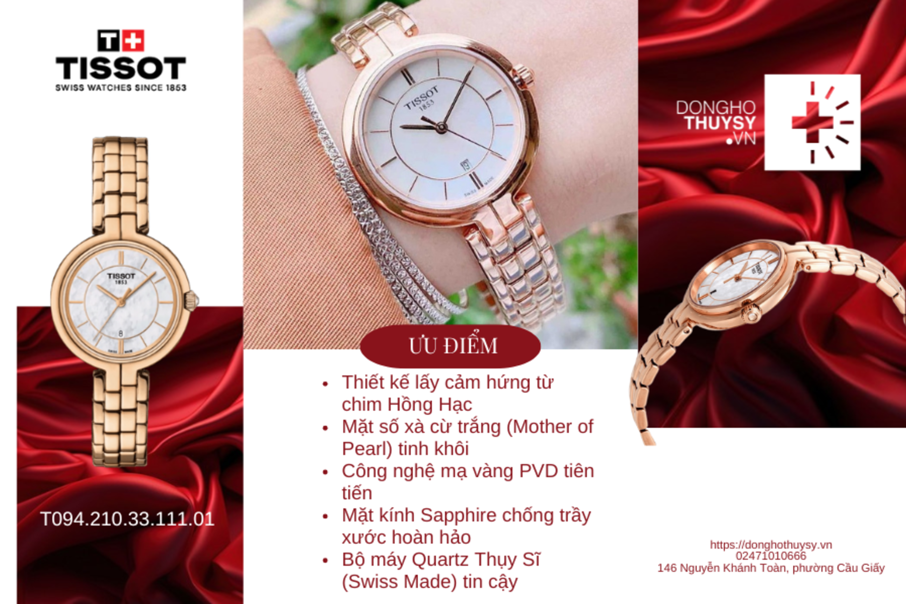 Đồng hồ Nữ Tissot T-Lady T094.210.33.111.01