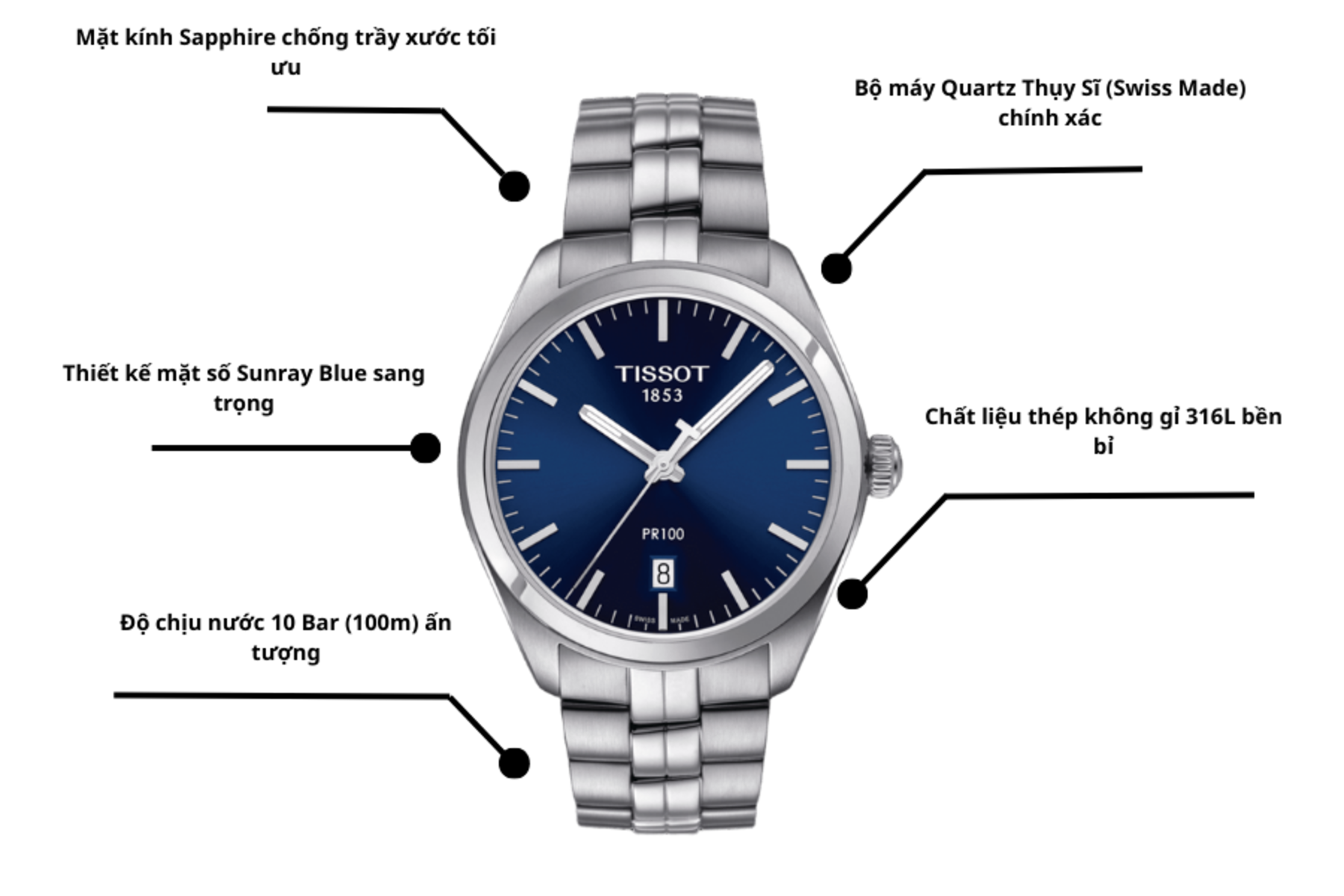 Đồng hồ Nam Tissot T-Classic T101.410.11.041.00