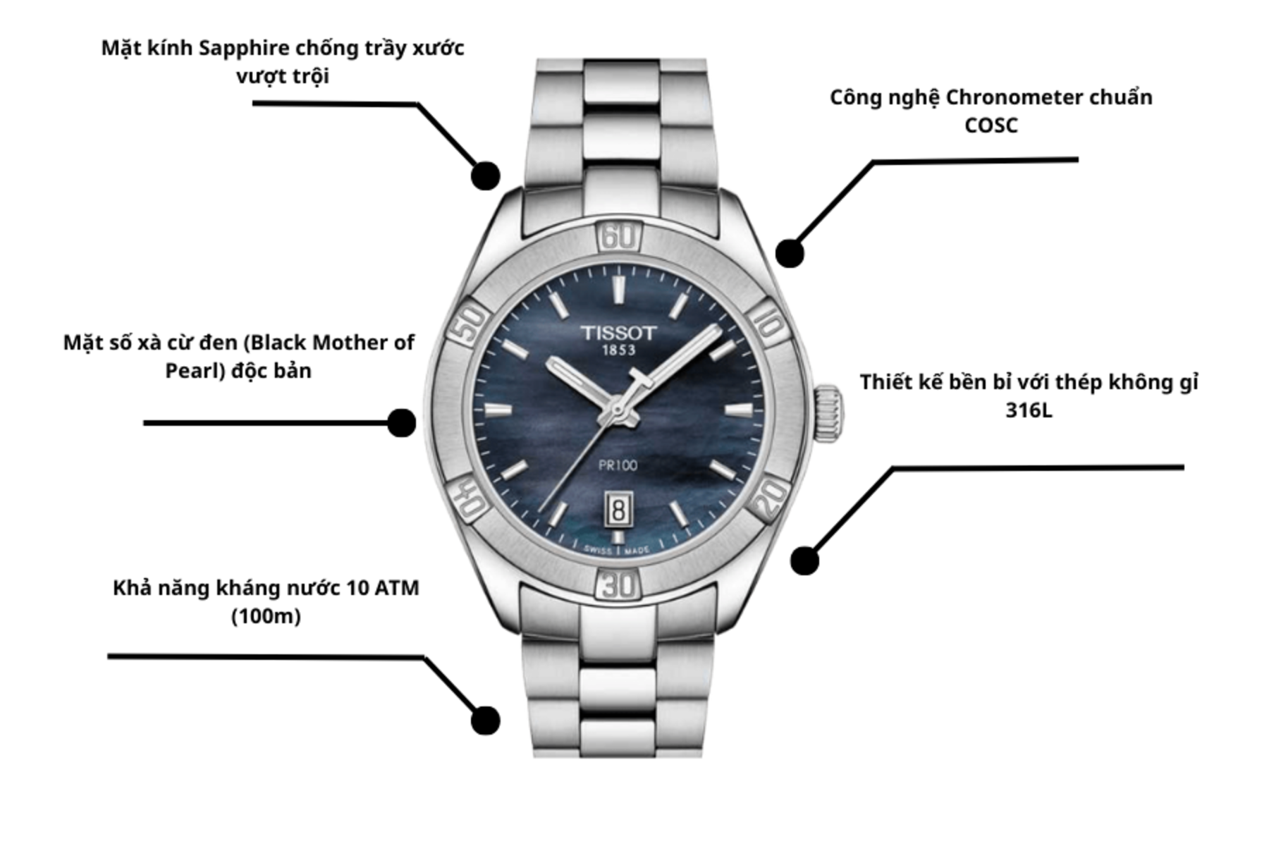 Đồng hồ TISSOT T101.910.11.121.00