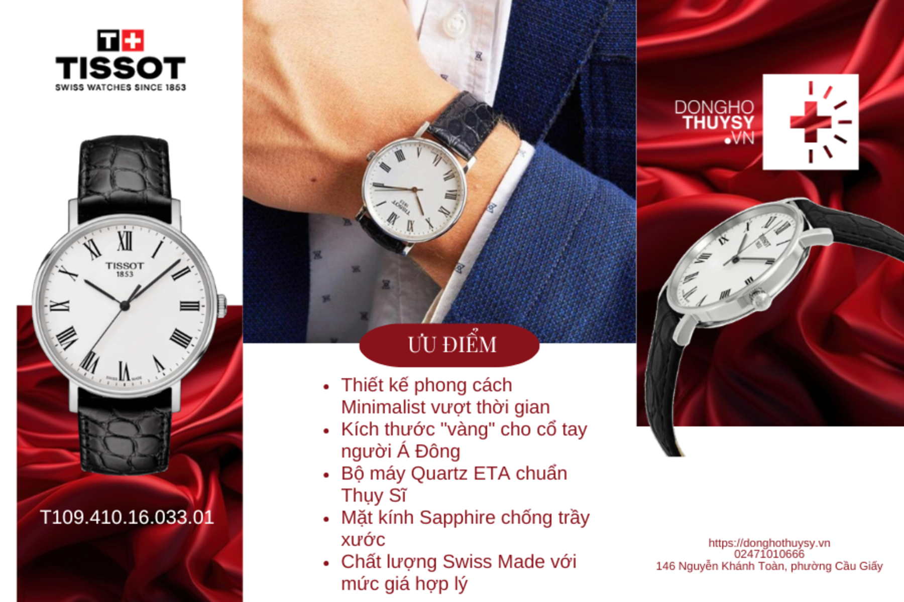 Đồng hồ Nam Tissot T-Classic T109.410.16.033.01