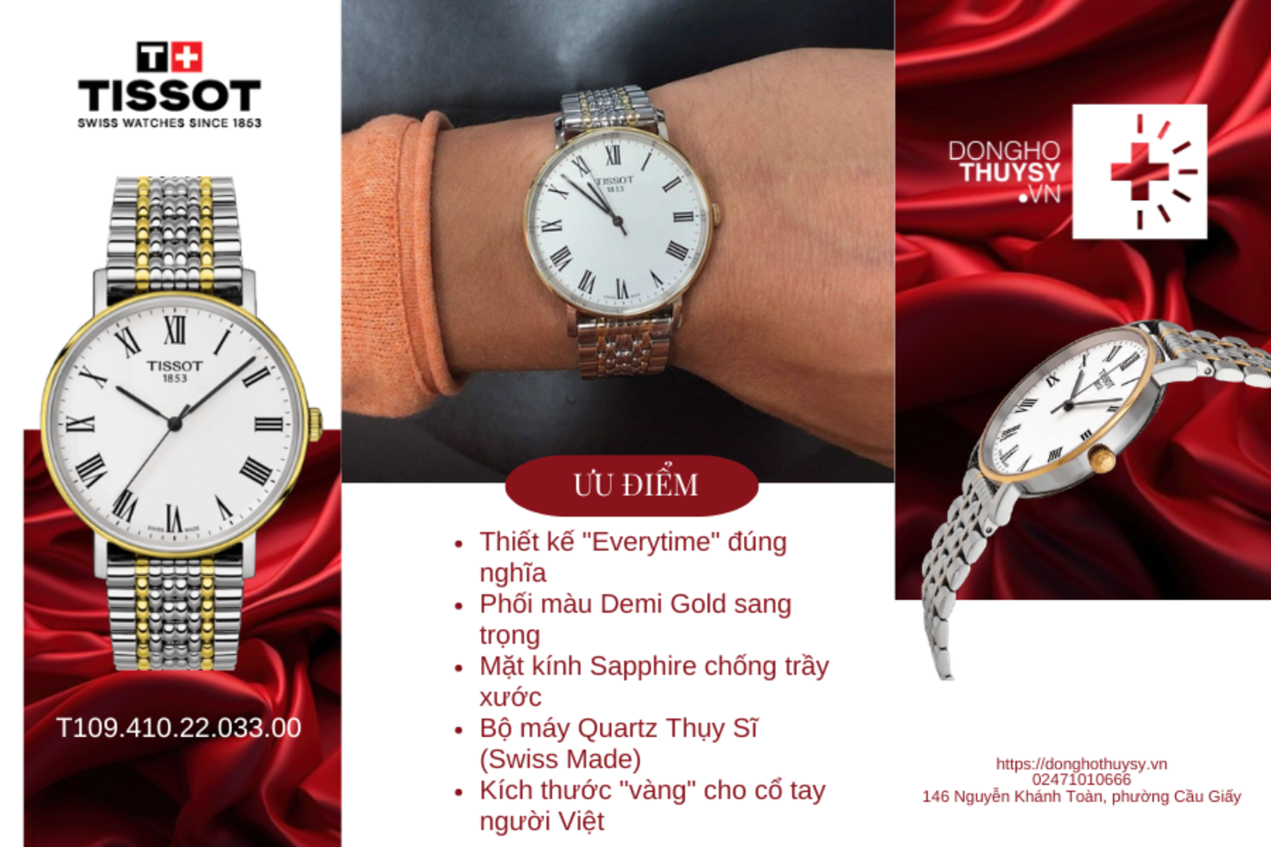 Đồng hồ Nam Tissot T-Classic T109.410.22.033.00
