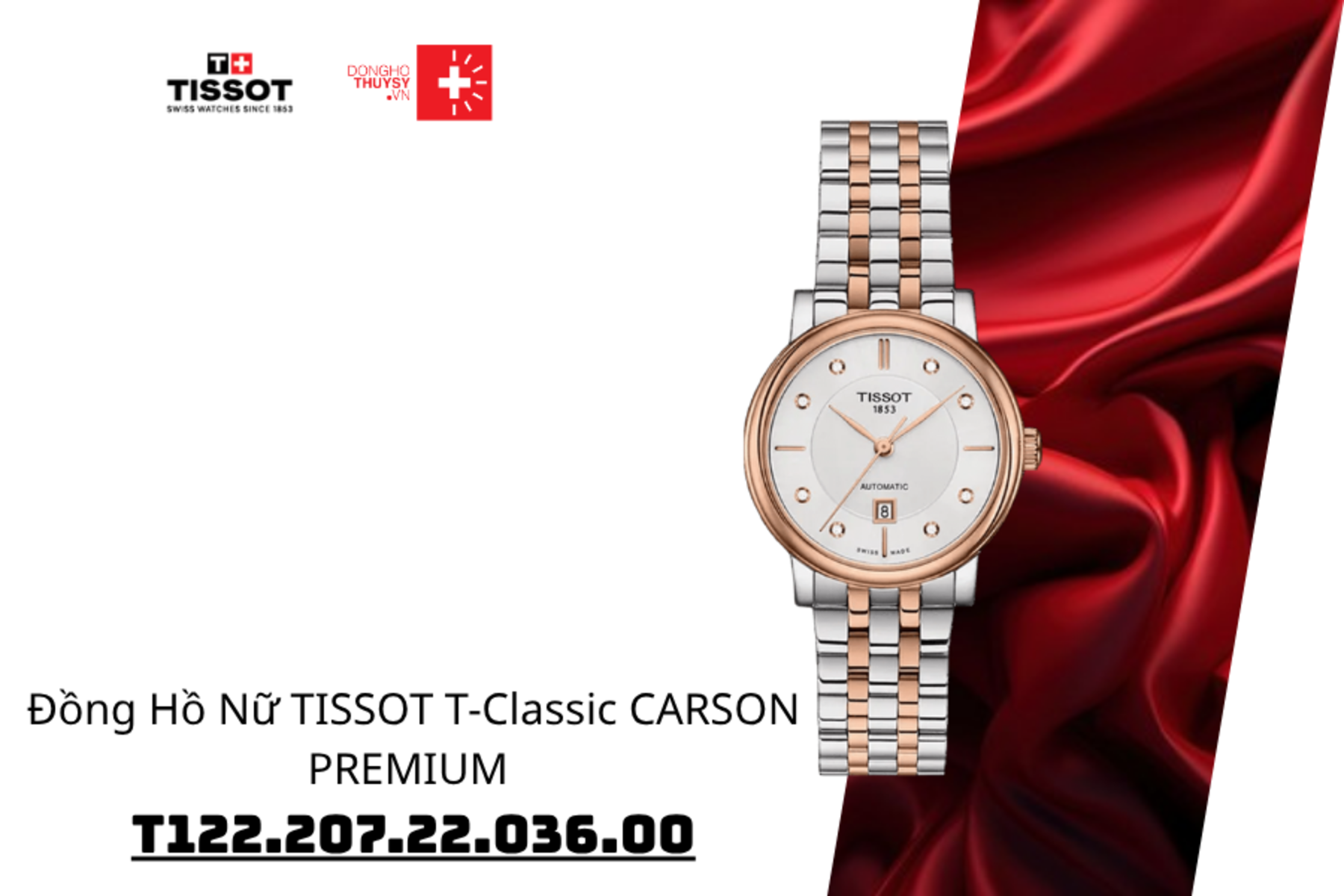 Đồng Hồ Nữ TISSOT T-Classic CARSON PREMIUM T122.207.22.036.00