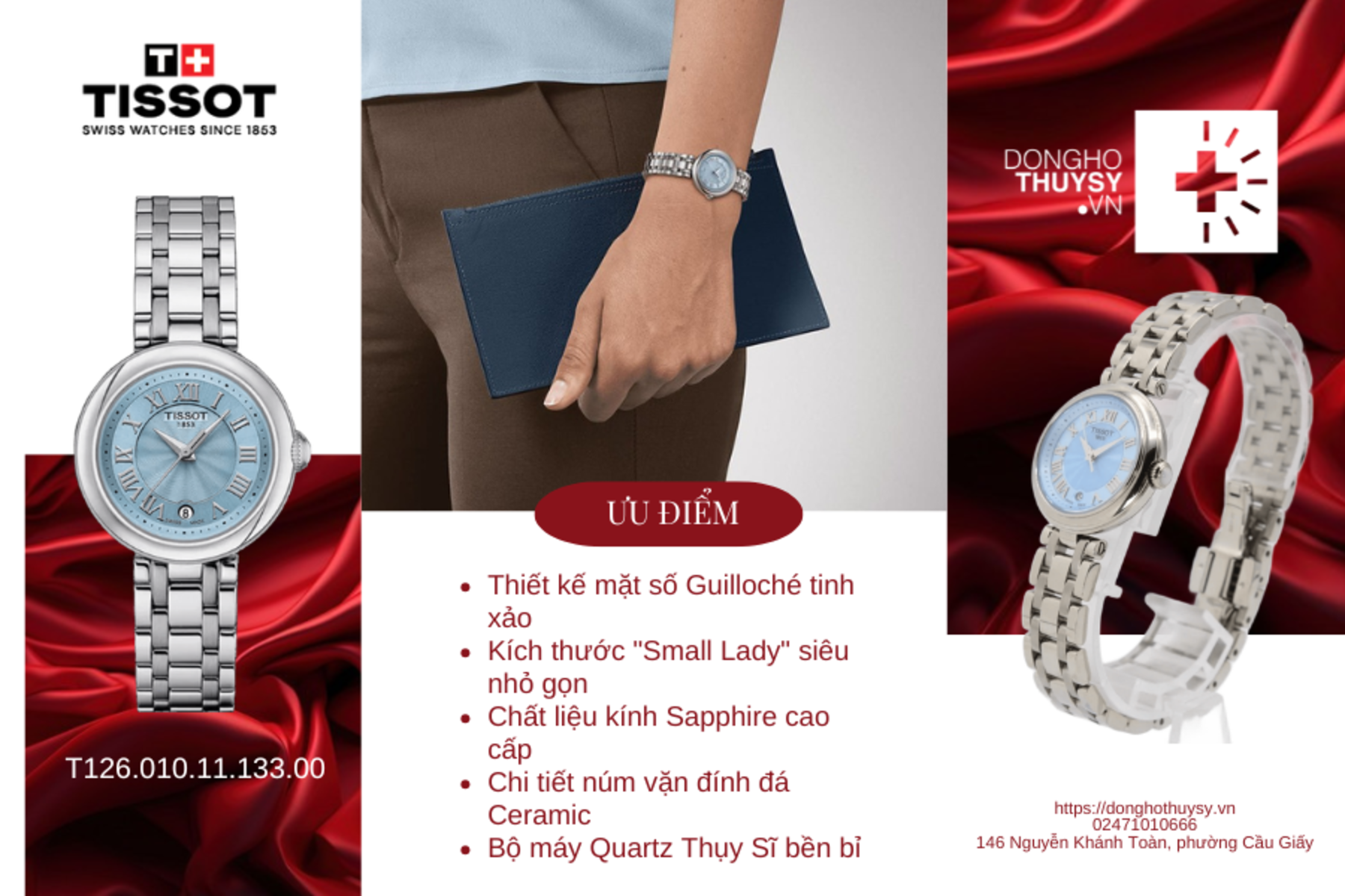 Đồng Hồ Nữ TISSOT T-Lady BELLISSIMA T126.010.11.133.00